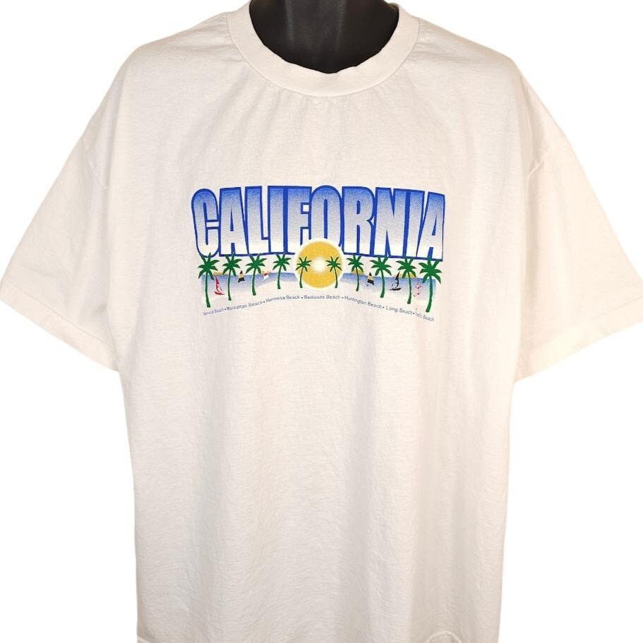 Vintage Vintage California T Shirt Mens Size 2XL White Y2K Palm Tree Size US XXL / EU 58 / 5 - 1 Thumbnail