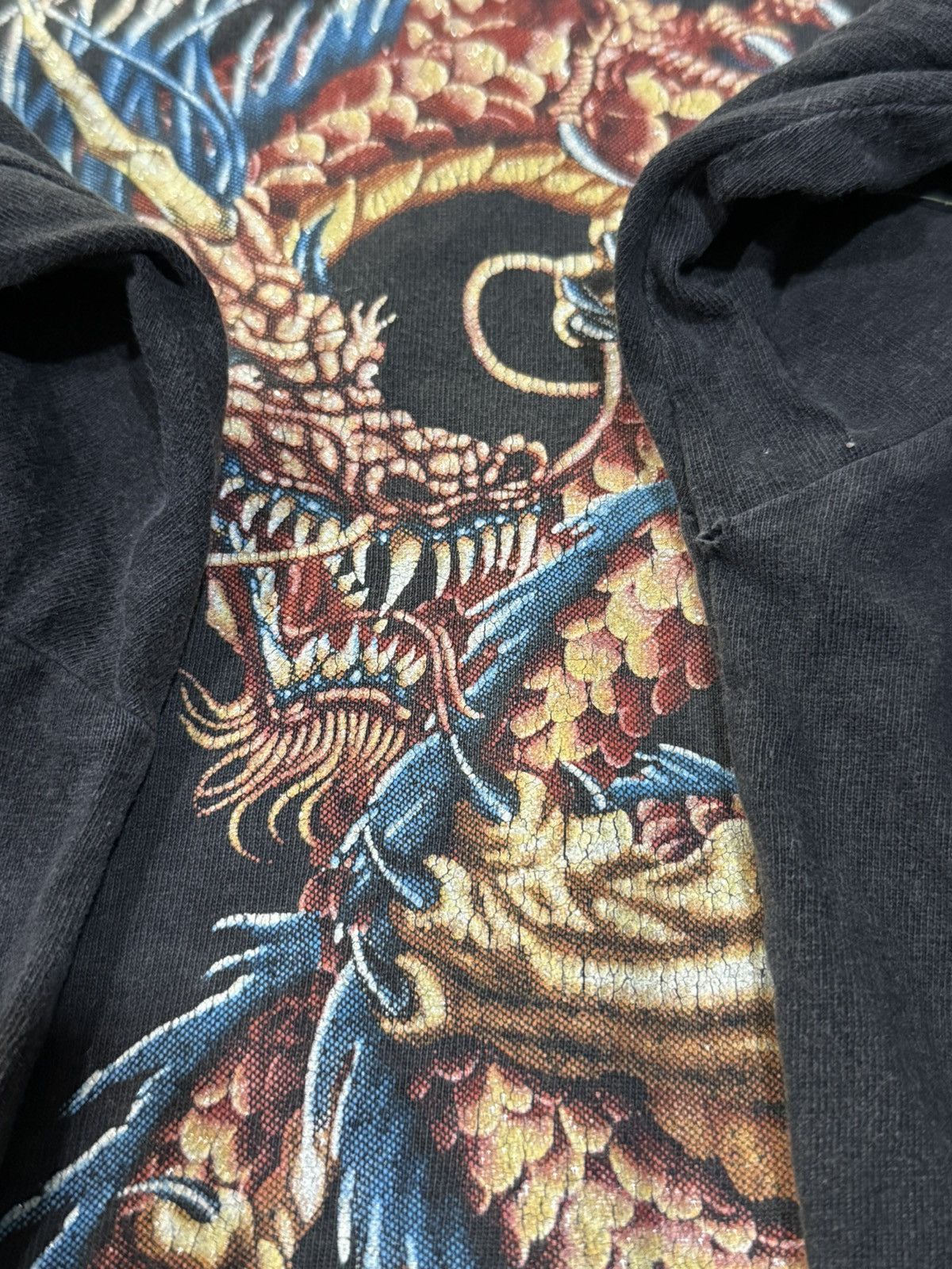 Japanese Brand Thrashed Vintage Cross Key Japan Art Sukajan Backhit Faded Size US XXL / EU 58 / 5 - 9 Thumbnail