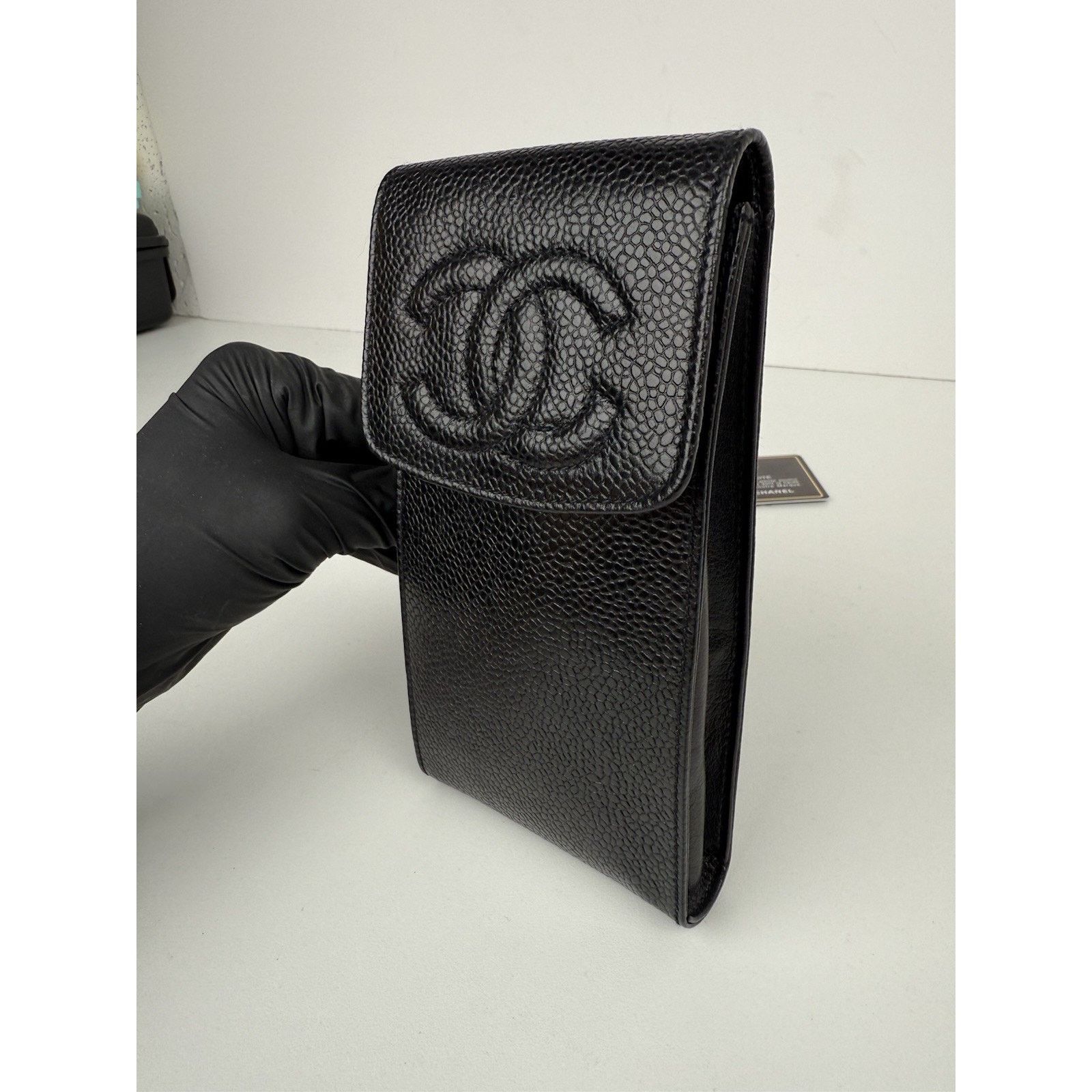 Chanel CHANEL Black Caviar Leather Accessories Glasses Case Size ONE SIZE - 5 Thumbnail