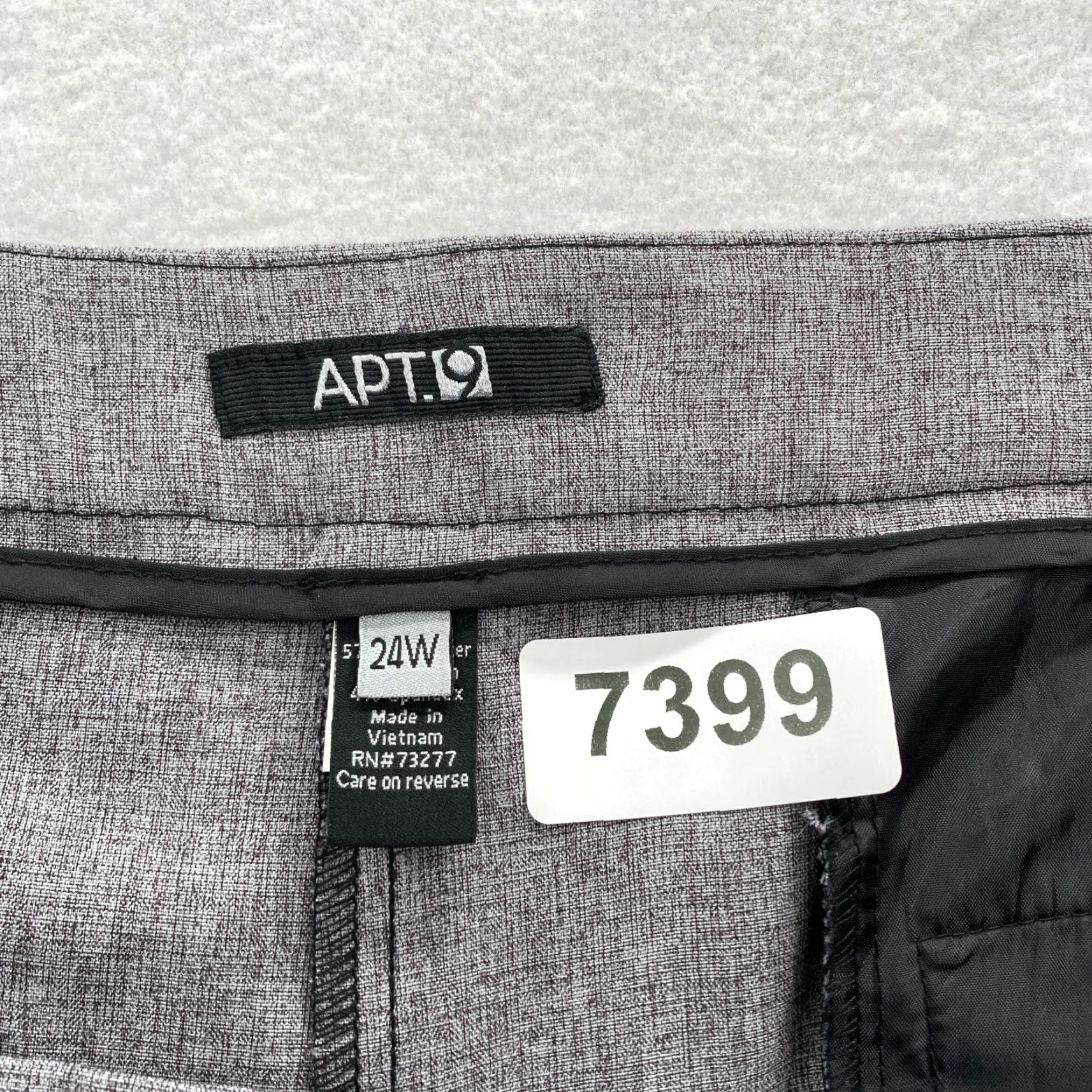 Apt. 9 Apt. 9 Women's Plus 24W Gray Stretch Fabric Trouser Leg Dress Pants High Rise Size 30" / US 8 / IT 44 - 5 Thumbnail