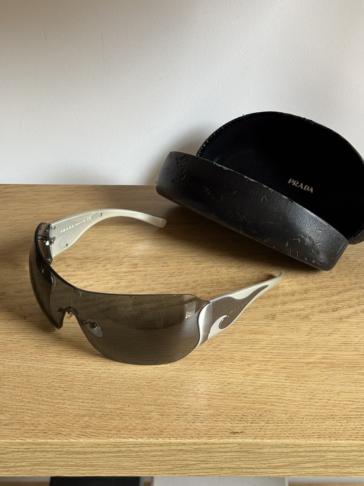 Prada PRADA Sunglasses Flame 2004 Star Mask Fire Chrome Silver Size ONE SIZE - 1 Thumbnail