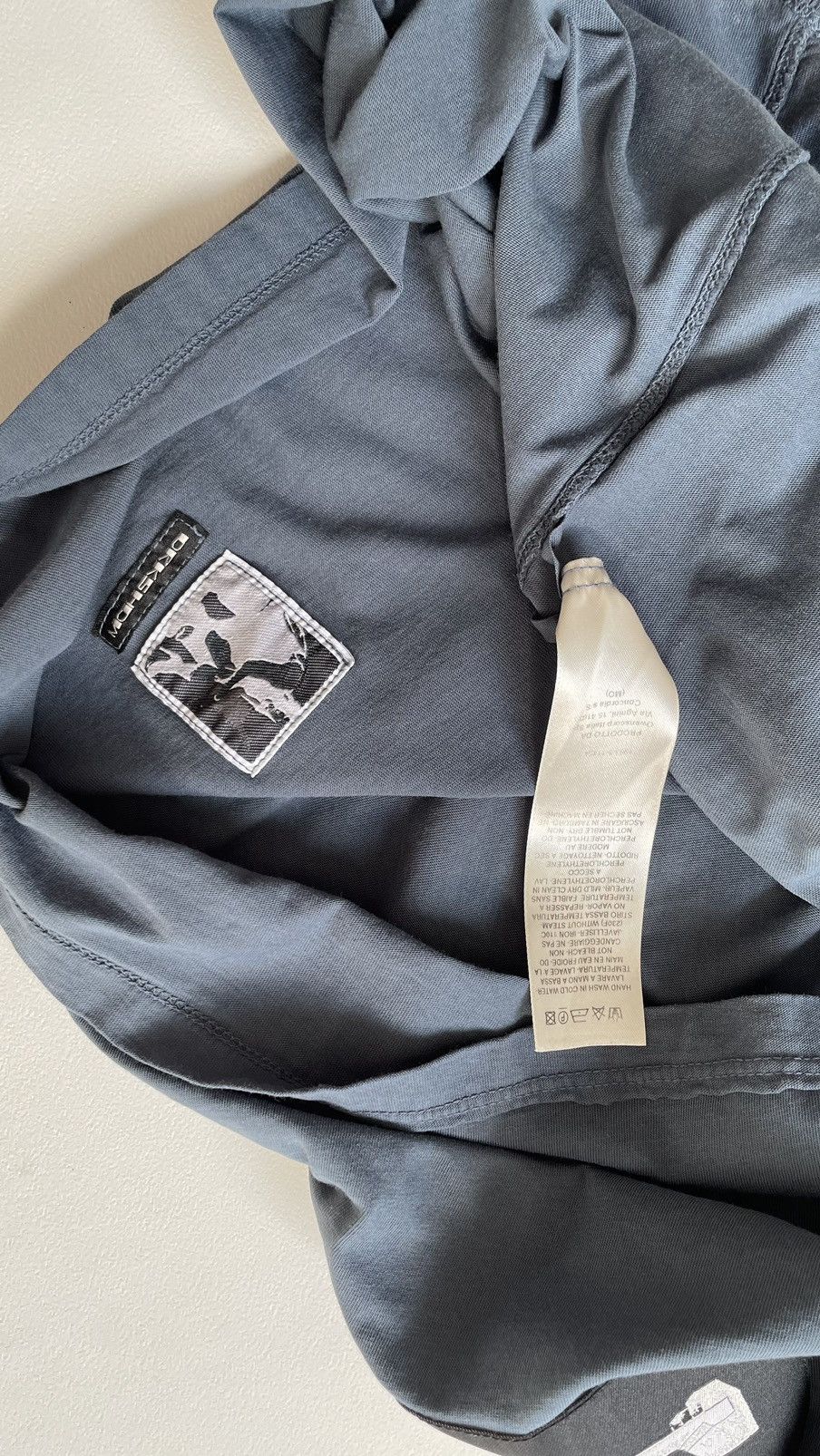 Rick Owens Drkshdw Blue ‘Patch Detail’ Level T Shirt Size US M / EU 48-50 / 2 - 11 Thumbnail