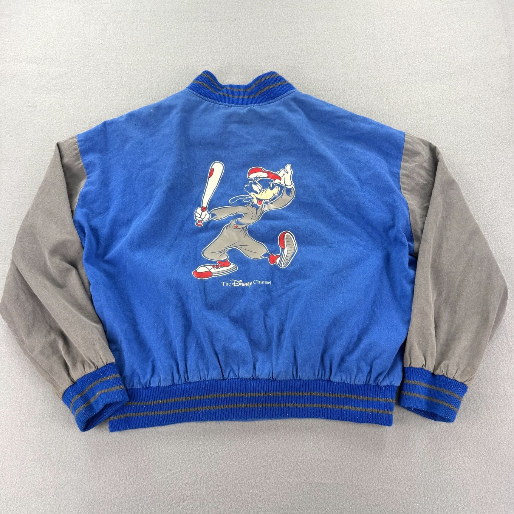 Disney VINTAGE Disney Jacket Mens L Blue Goofy Baseball Grand Slam Varsity 90s USA Mens L Blue Goofy Baseball 90s Disney Channel Grand Slam varsity jacket Size US L / EU 52-54 / 3 - 4 Thumbnail