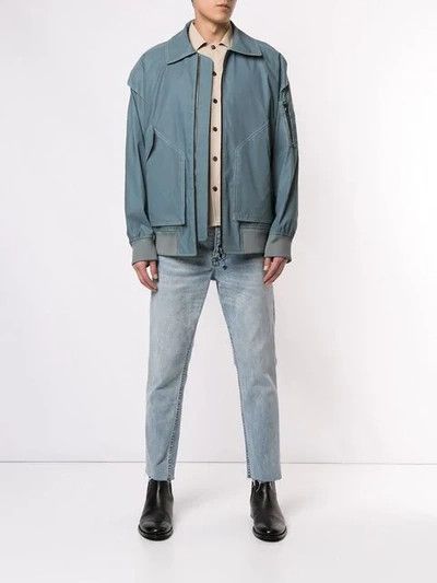 Wooyoungmi Contrast Plaid Bomber Jacket Size US M / EU 48-50 / 2 - 1 Thumbnail