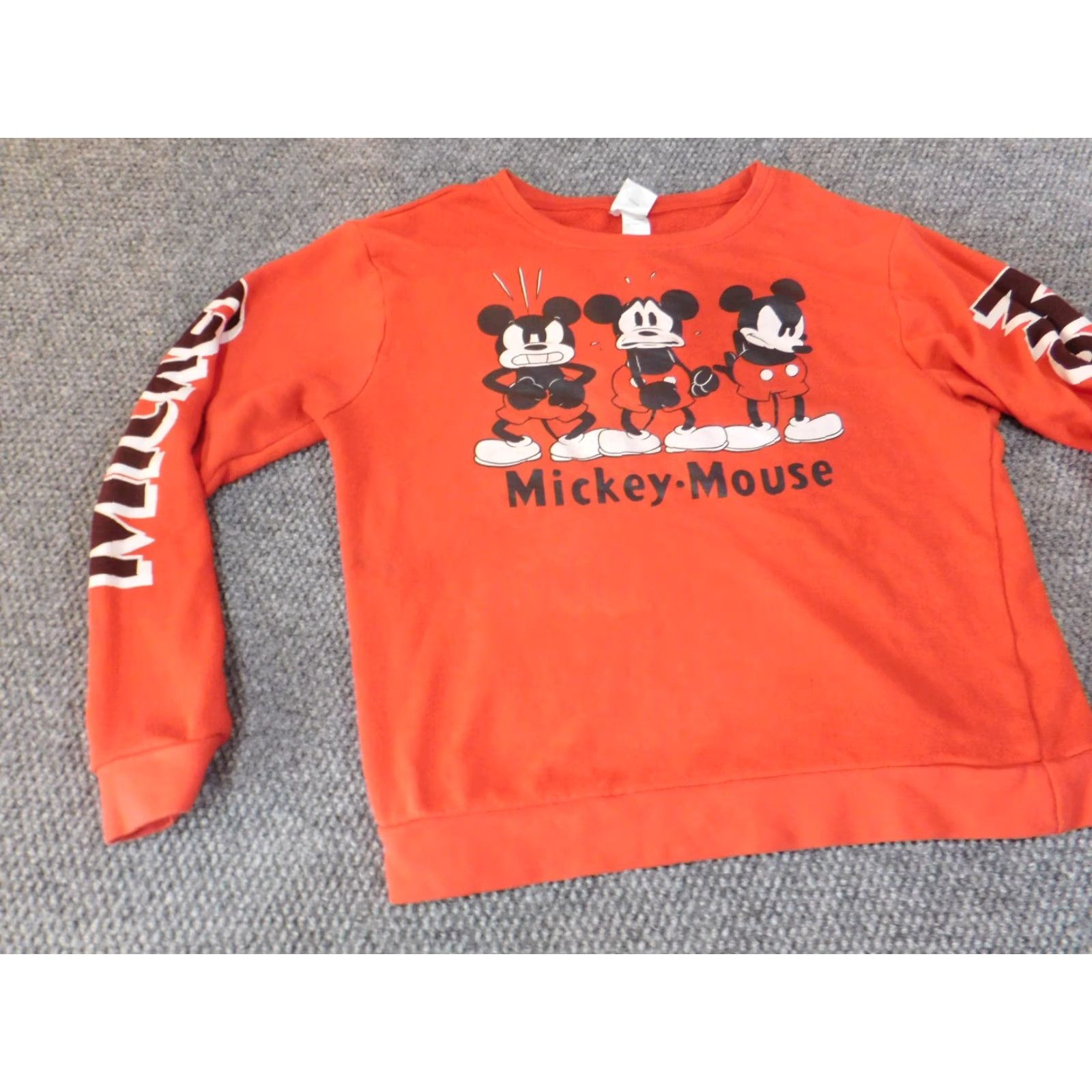 Disney Disney Mickey Mouse Womens Sweater Large Red Crewneck Pullover Knit Cotton Polyester Stretch Size L / US 10 / IT 46 - 3 Thumbnail