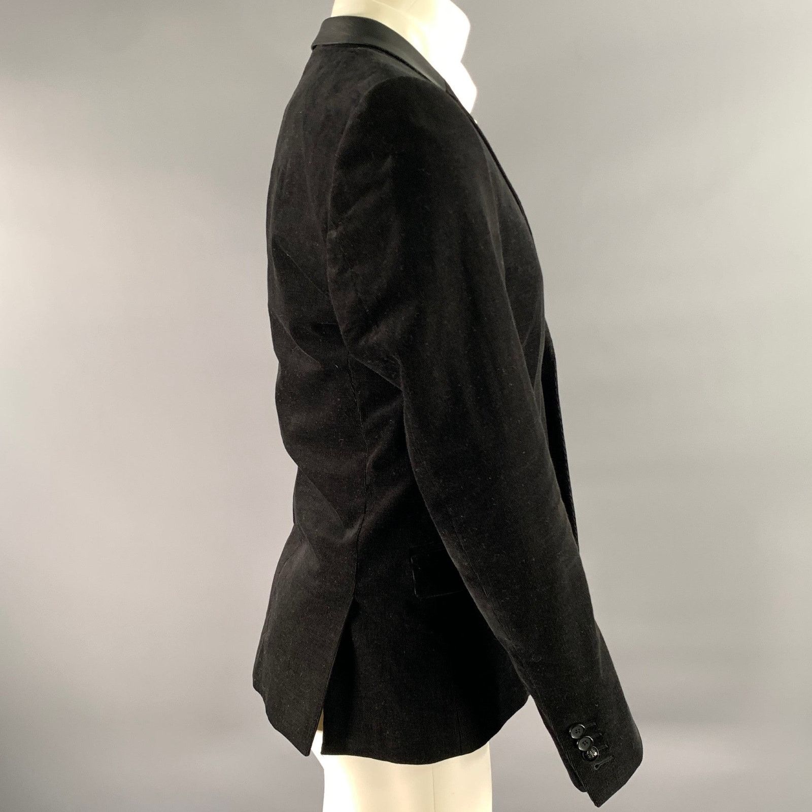 The Kooples THE KOOPLES 38 Black Corduroy Notch Lapel Sport Coat Size 38R - 3 Thumbnail