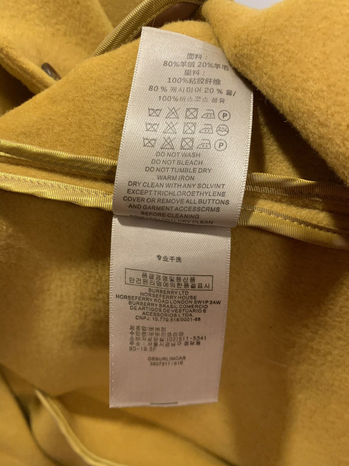 Burberry Burberry Brit "Mustard" Cashmere Wool PeaCoat Size M / US 6-8 / IT 42-44 - 6 Thumbnail