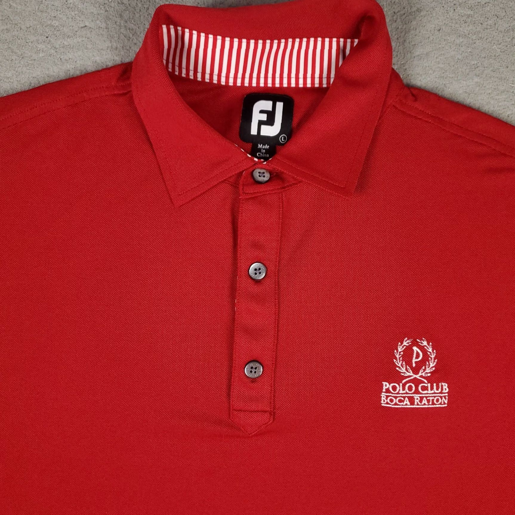 Footjoy FJ Polo Shirt Mens Size L Red Golf Casual Short Sleeve Shirt Mens Red FJ Polo Size US L / EU 52-54 / 3 - 2 Thumbnail