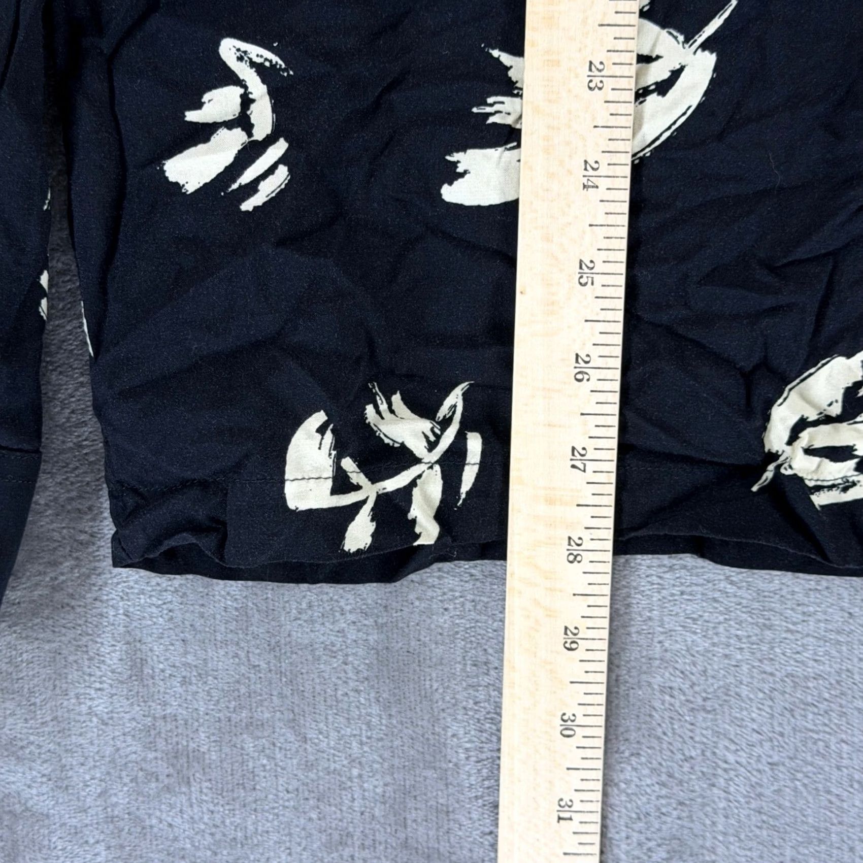 YoungLA YoungLA 804 Black Cream Abstract Leaf Print Button-Up Shirt L Mens Long Sleeve Button Front Collared Casual Streetwear Modern Size US L / EU 52-54 / 3 - 7 Thumbnail