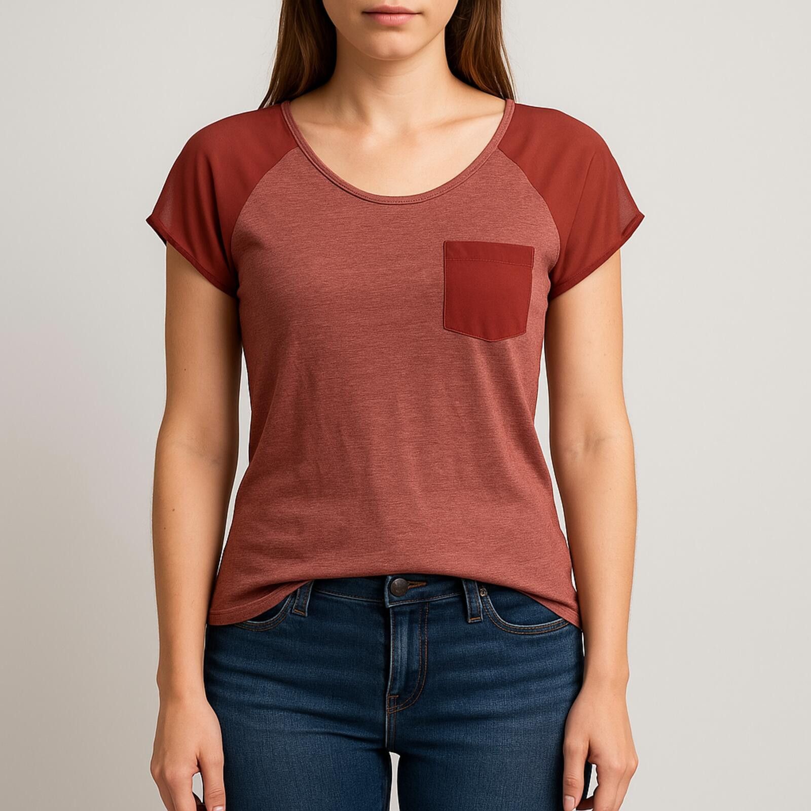 Other Maurices Red Salmon Solid Top Womens XSmall / Small Size M / US 6-8 / IT 42-44 - 2 Thumbnail