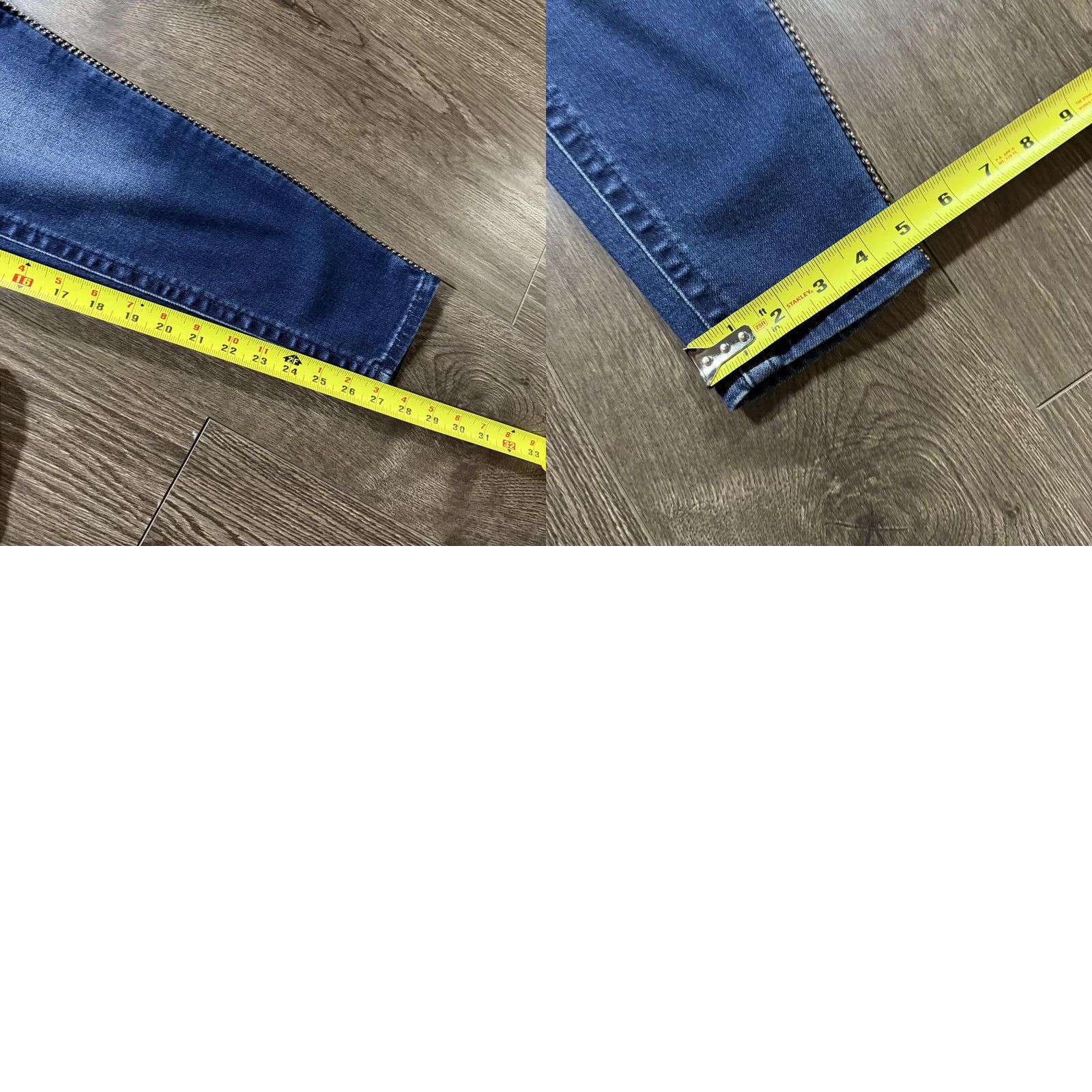 True Religion True Religion Jeans Womens 31 Rinse Wash Denim Skinny Studded Outseam Size 24" / US 00 / IT 34 - 8 Thumbnail