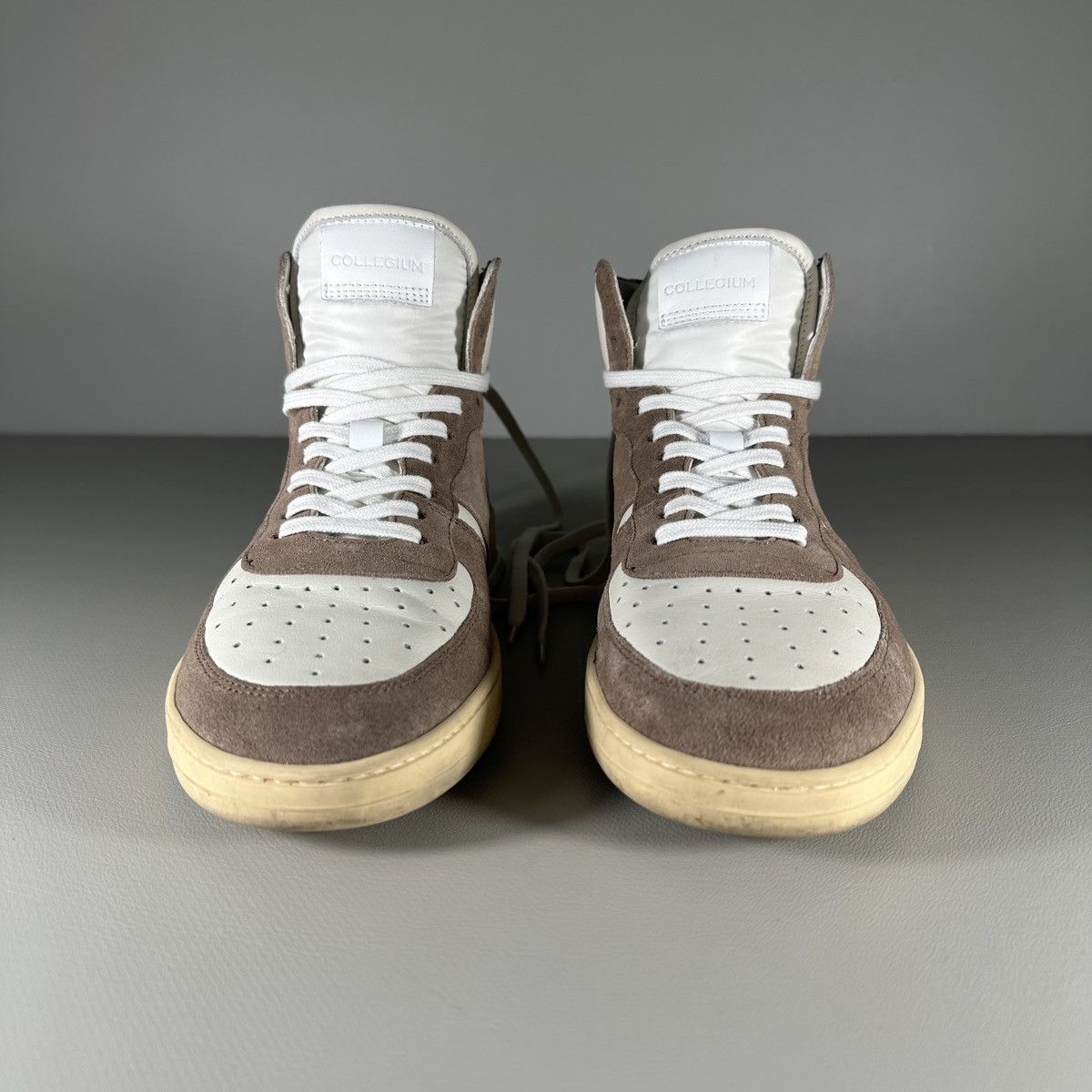 Collegium Collegium Pillar Destroyer High Top Suede Leather Sneakers Size US 8.5 / EU 41-42 - 3 Thumbnail