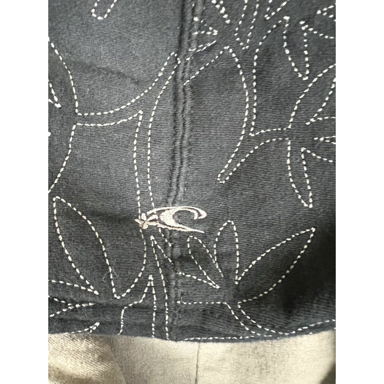 O'Neill VTG O'Neill Hoodie Sweatshirt Women's S Black Floral Full Zip Embroidered Y2K Size S / US 4 / IT 40 - 2 Thumbnail