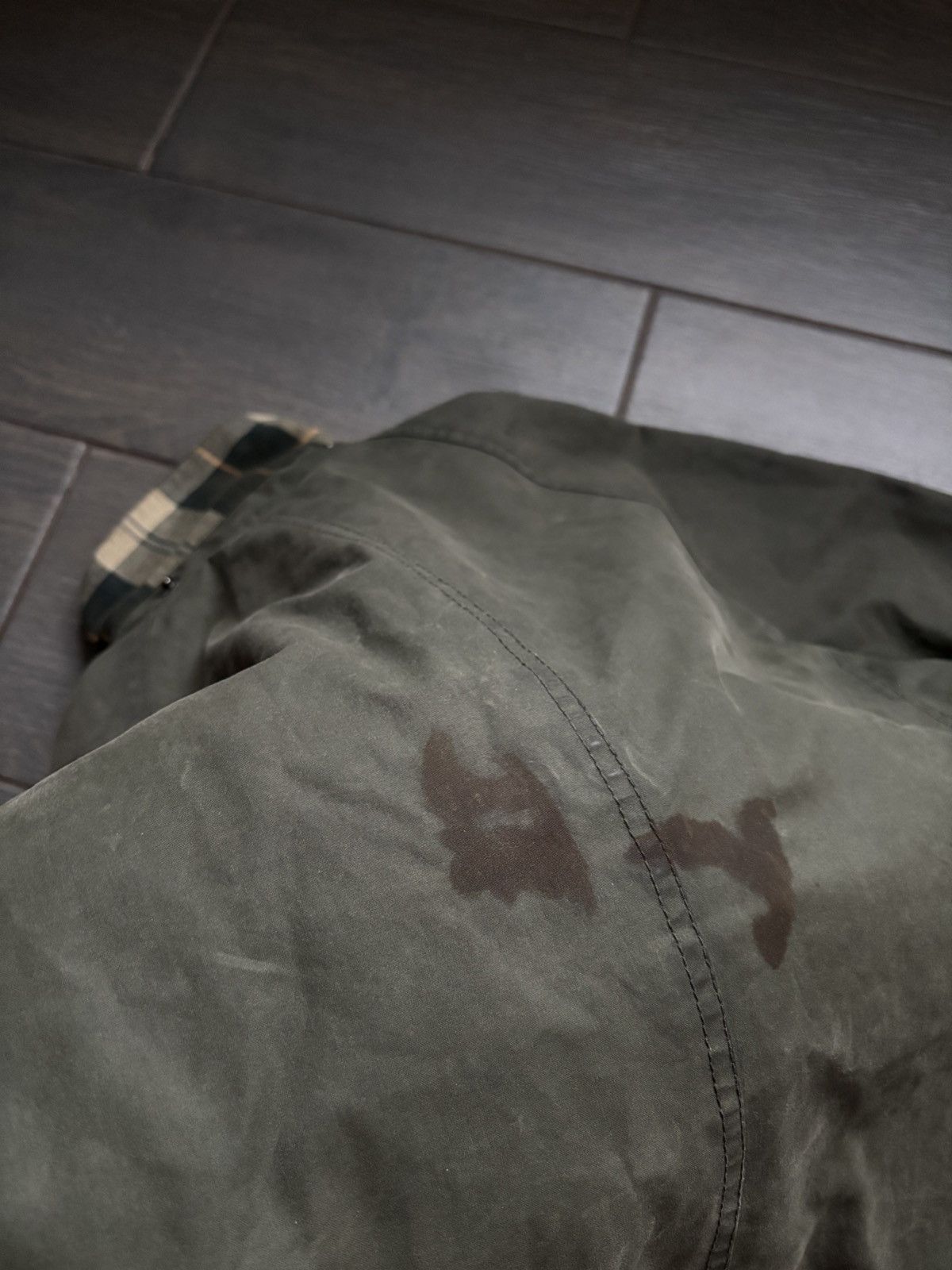 Barbour Women’s Vintage Barbour Boadnell Wax Rain Green Jacket us10 Size L / US 10 / IT 46 - 22 Thumbnail