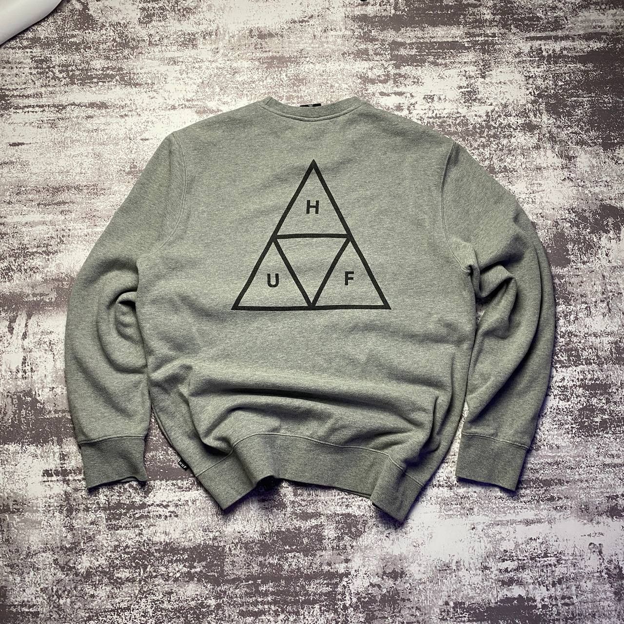Huf Huf Big logo swirtshirt Grey Skate Y2K XL size Size US XL / EU 56 / 4 - 1 Thumbnail