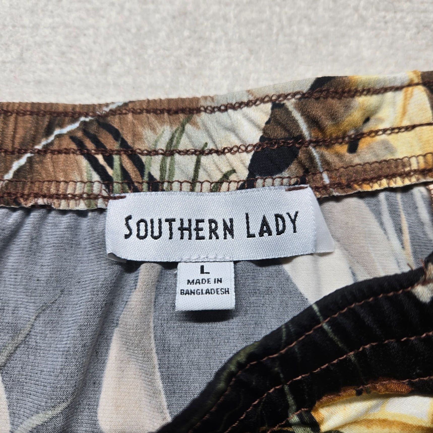 Vintage Vintage Southern Lady Floral A Line Pleated Elastic Waist Long Skirt L Large Size 36" / US 14 / IT 50 - 2 Thumbnail