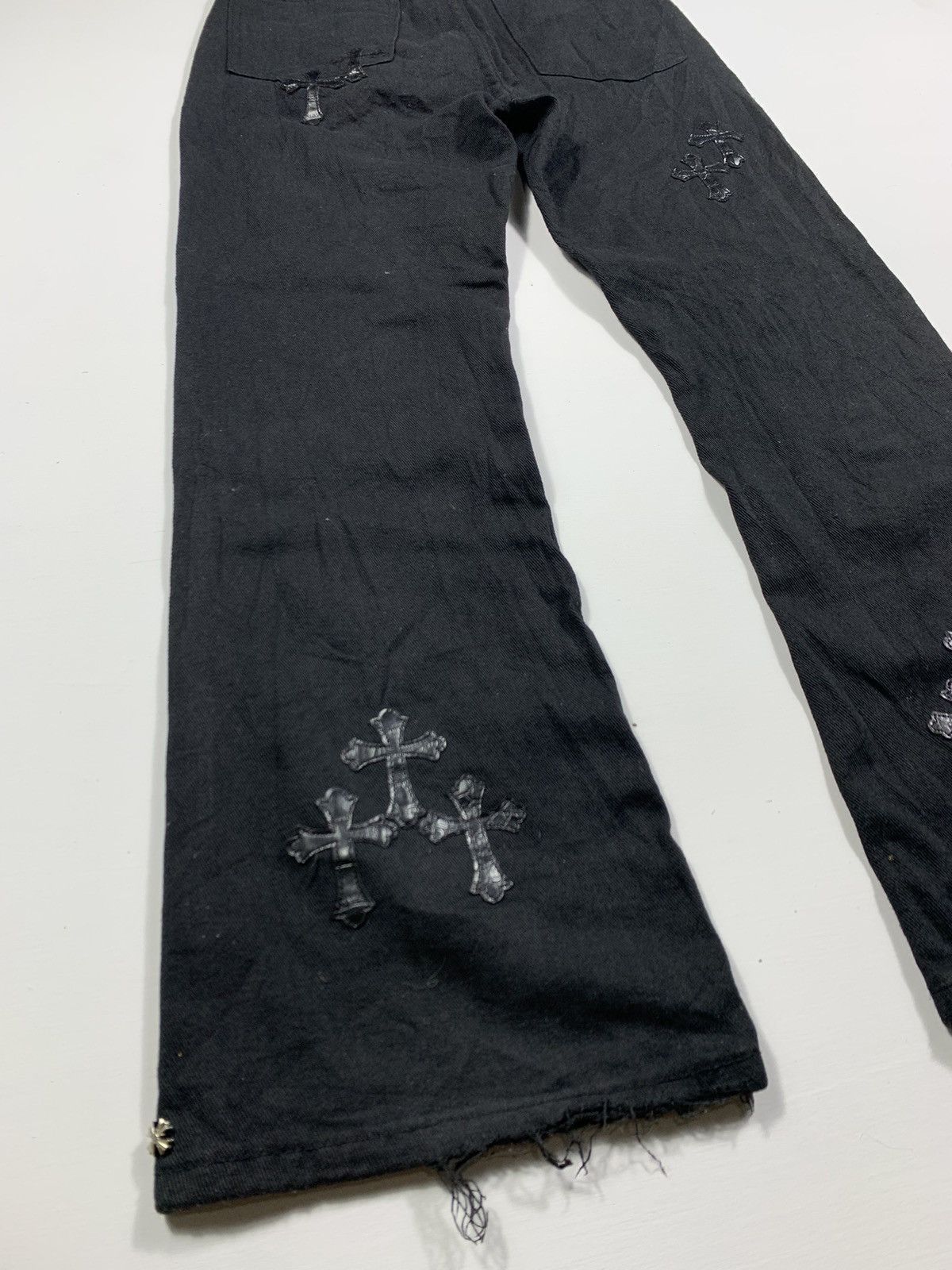 Isamu Katayama Backlash Crazy Sick Cross Gothic punk Unknown Flare Jeans Like CH Size US 28 / EU 44 - 7 Thumbnail