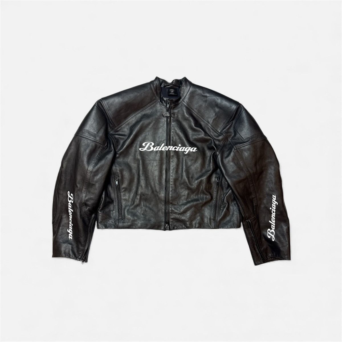 Balenciaga × Lamborghini LEATHER RACER JACKET Size US XL / EU 56 / 4 - 5 Thumbnail