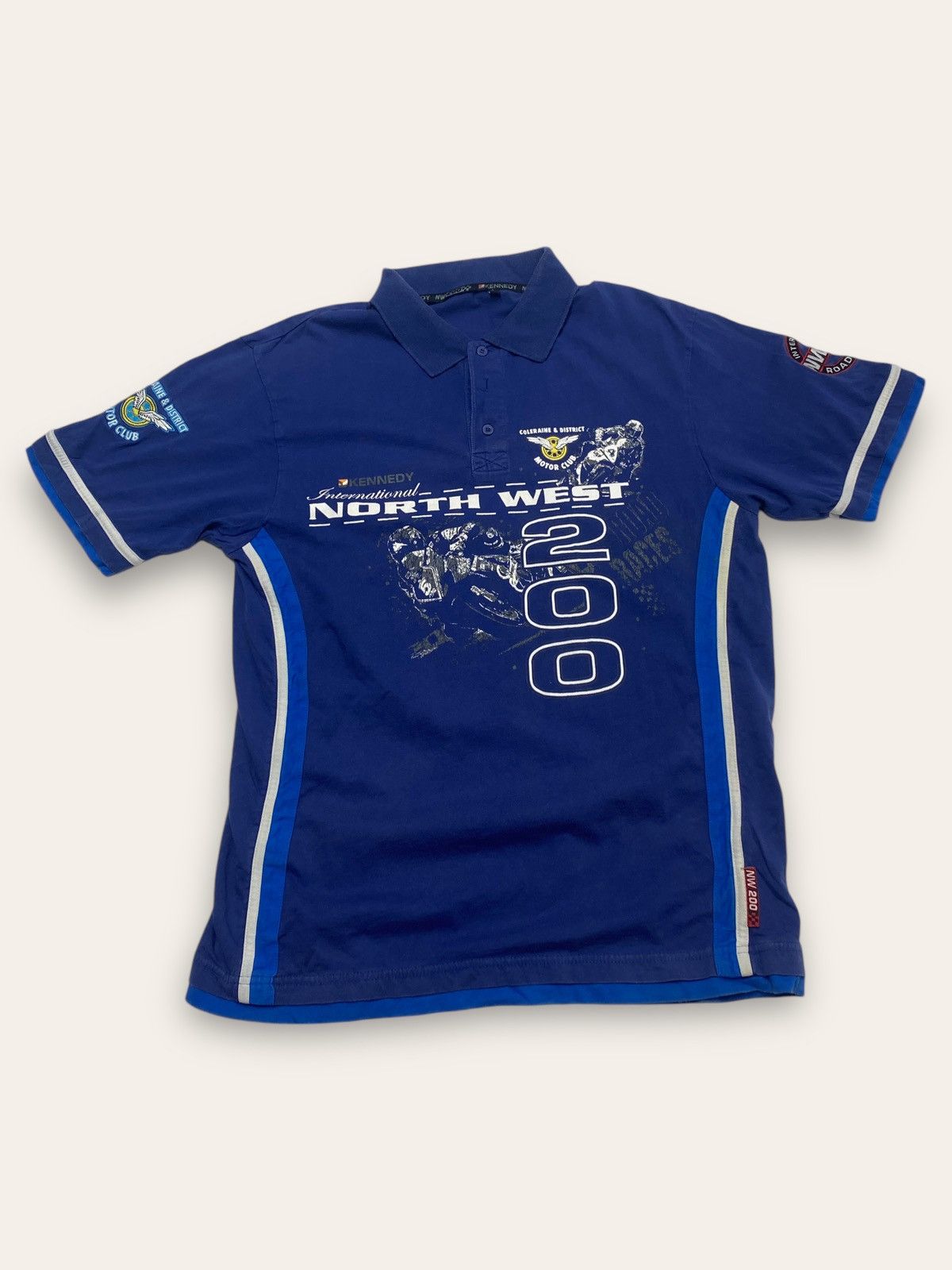 Vintage Vintage NORTH WEST KENNEDY Racing Many Logos Polo Shirt Y2K Size US S / EU 44-46 / 1 - 1 Thumbnail