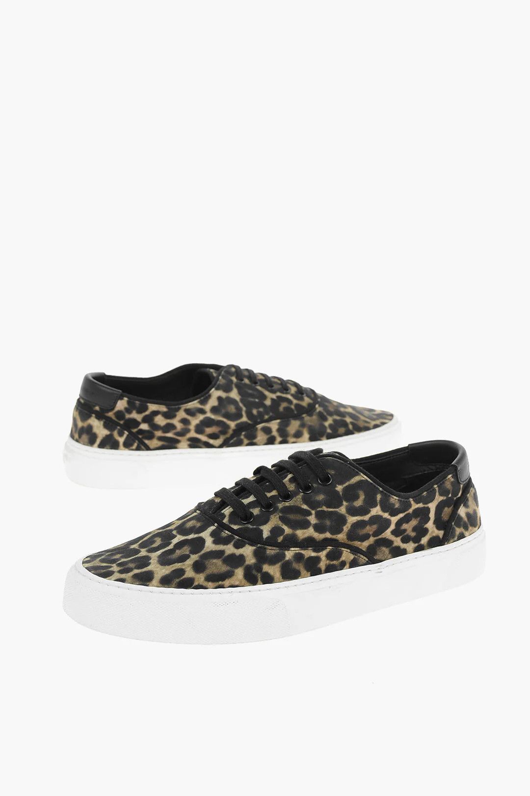Saint Laurent Paris og1mm0426 Animalier Print Suede Leather Sneakers in Beige Size US 10 / EU 43 - 3 Thumbnail