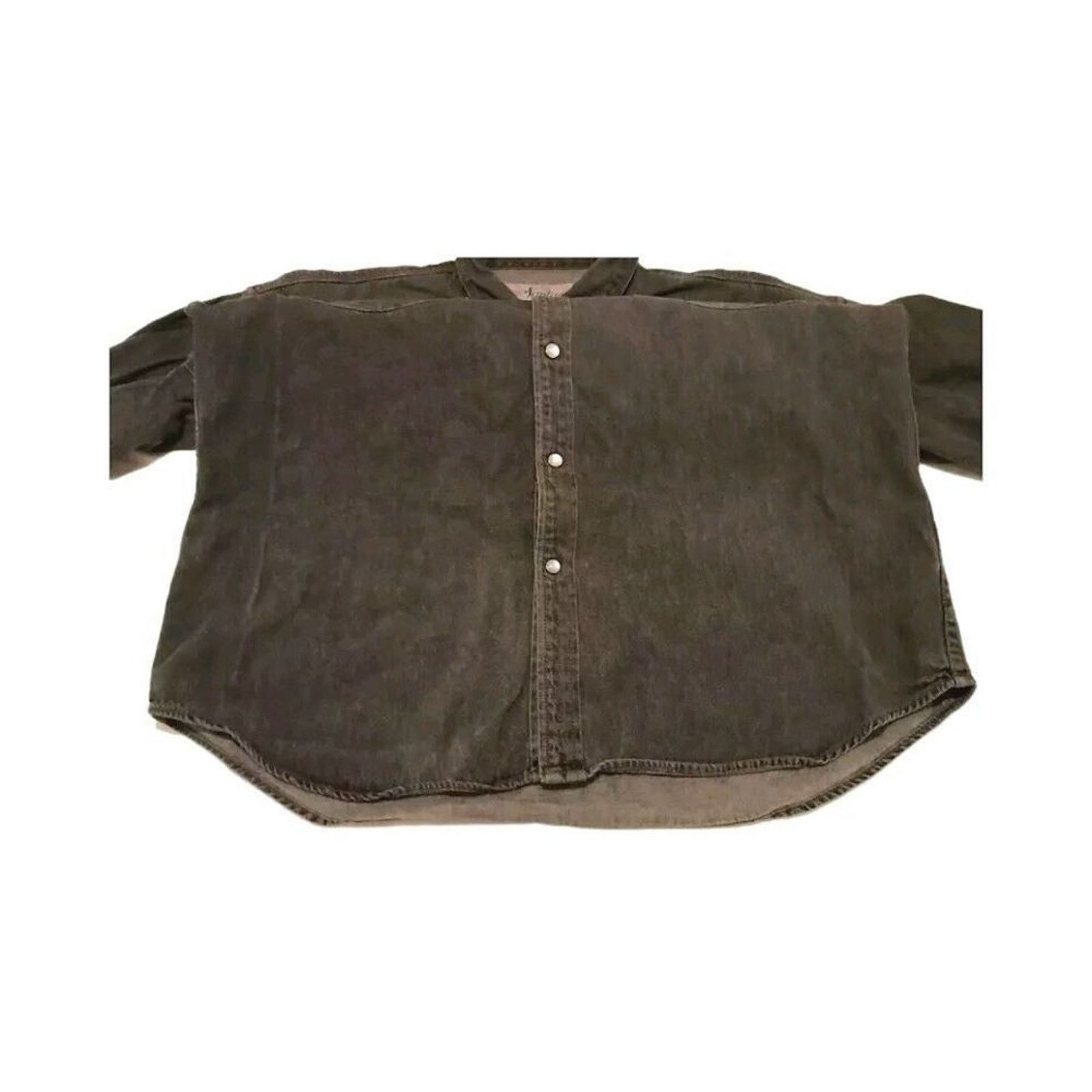 The Unbranded Brand Santini Men's Denim Shirt Black Cotton Long Sleeve L Size US L / EU 52-54 / 3 - 2 Thumbnail