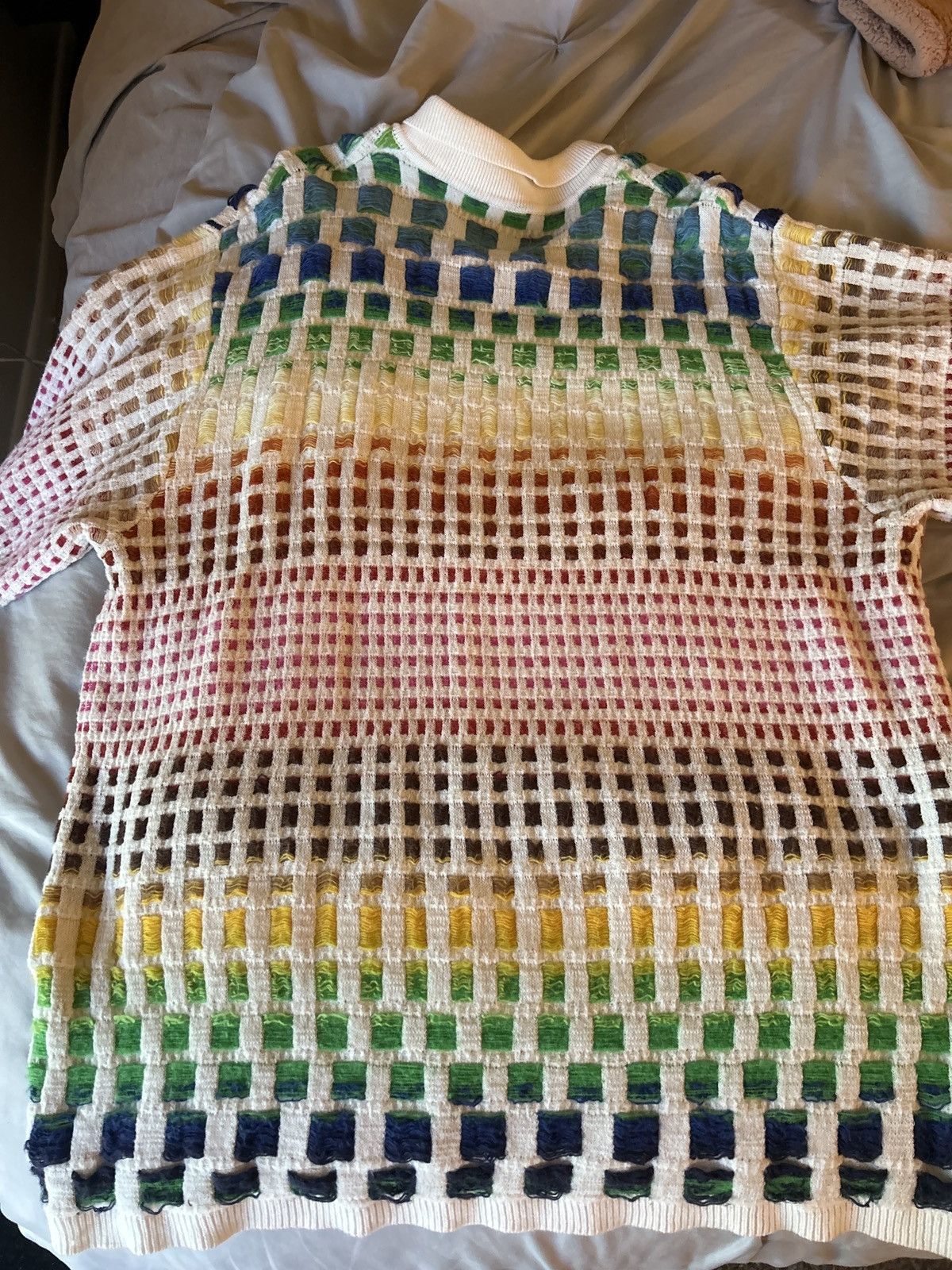 Supreme Supreme SS23 Gradient Grid Zip Up Polo Size US XL / EU 56 / 4 - 4 Thumbnail