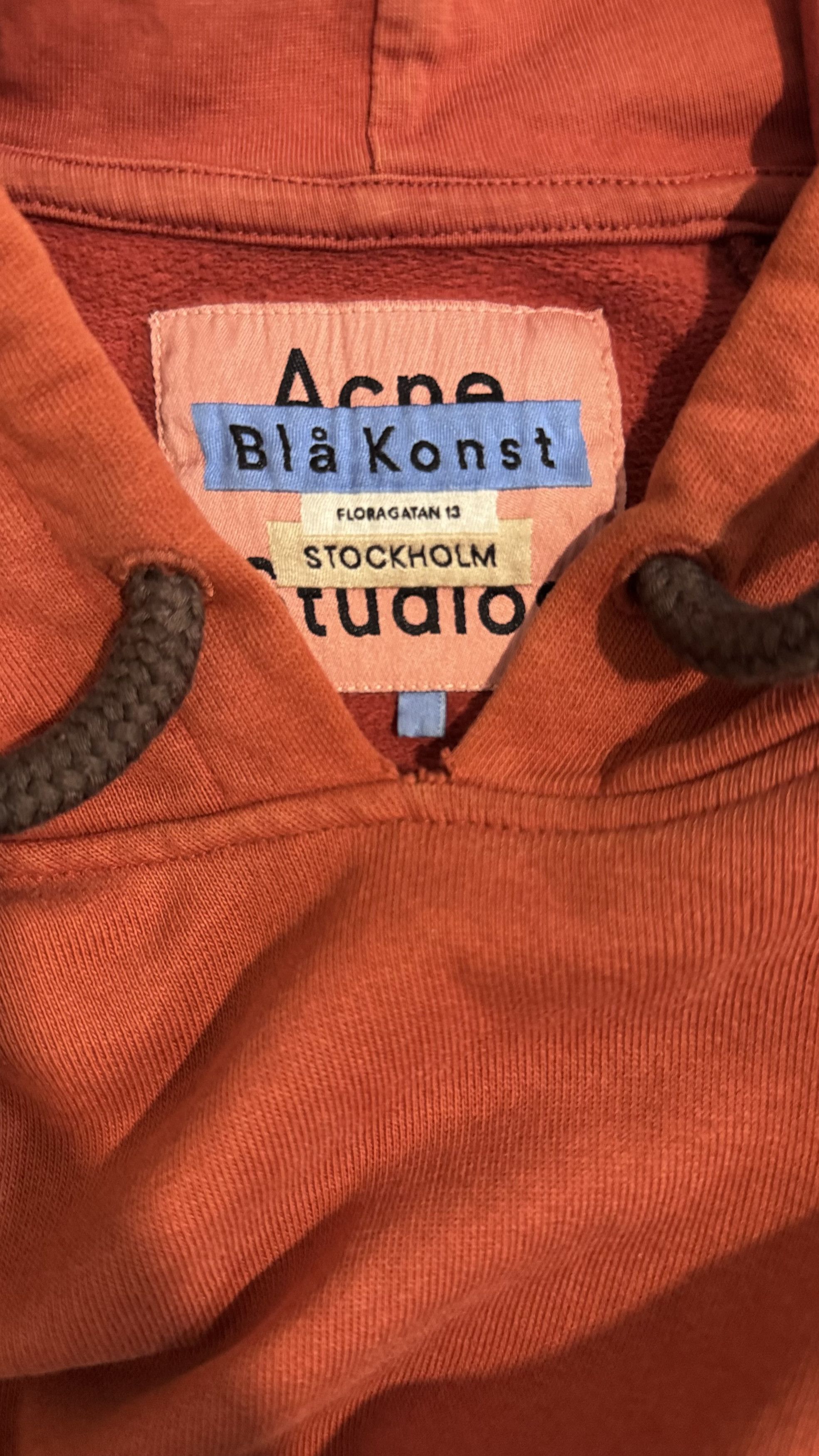 Acne Studios Acne Studios Red Blå Konst Fleece Hoodie Men Small Size US S / EU 44-46 / 1 - 3 Thumbnail
