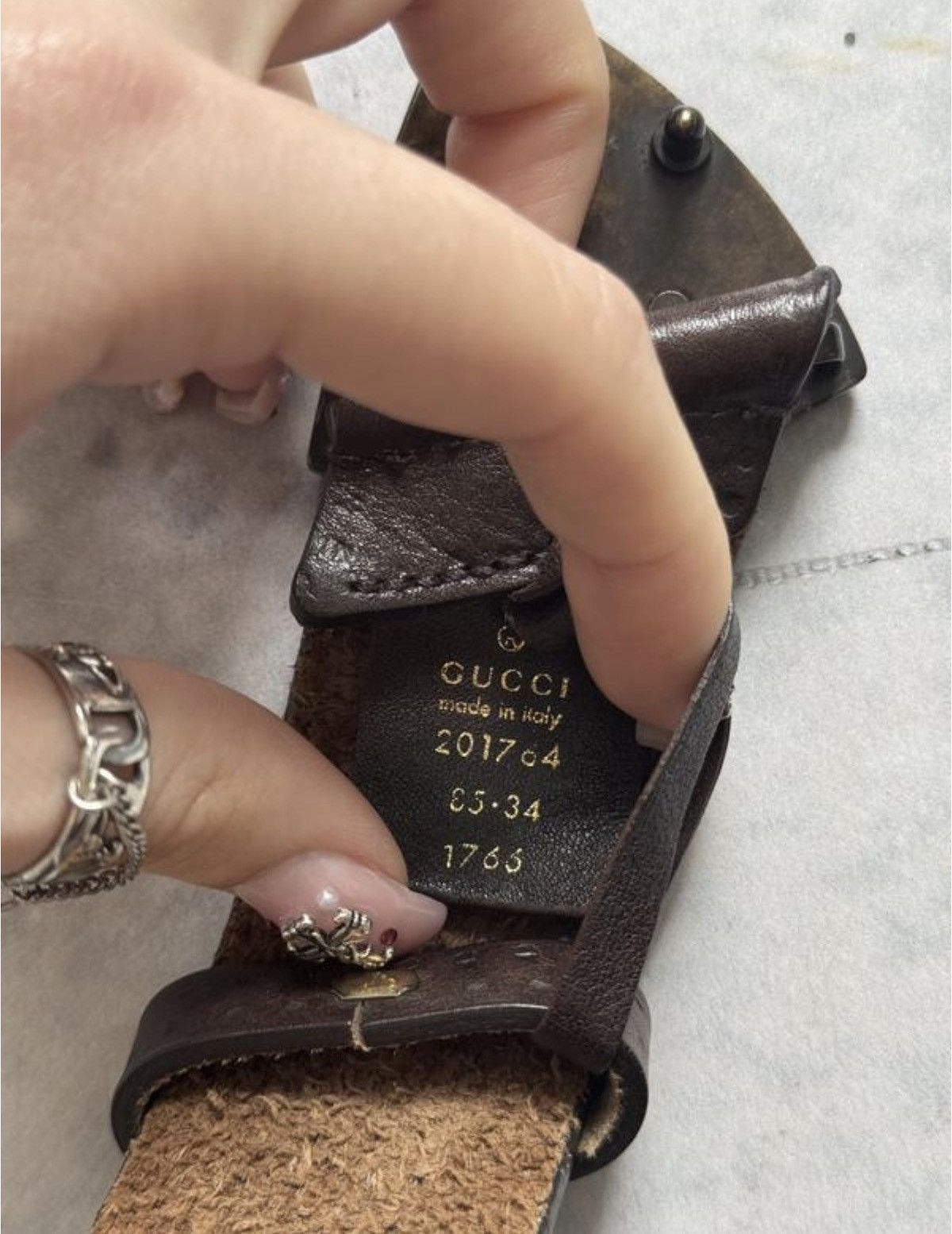 Gucci GUCCI Frida Giannini 2007 Shield Buckle Leather Belt Demna Size ONE SIZE - 7 Thumbnail