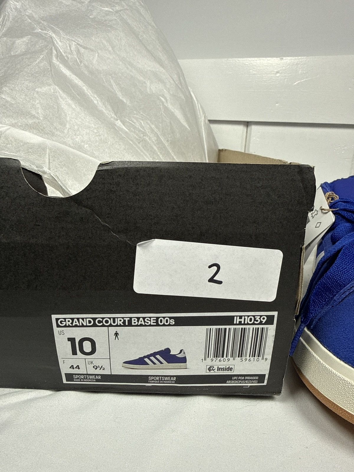 Adidas Adidas Blue Grand Court Base 00’s size 10 Mens- Ds Size US 10 / EU 43 - 9 Thumbnail