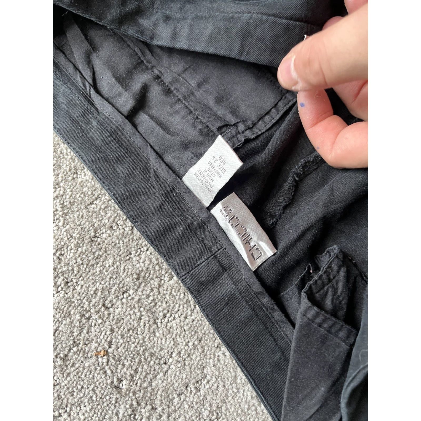 Vintage Chico's Women's Black Dress Pants Cotton Size 2.5 Chino Regular Pants-2.5 Black Womens Chico's Size 26" / US 2 / IT 38 - 5 Thumbnail