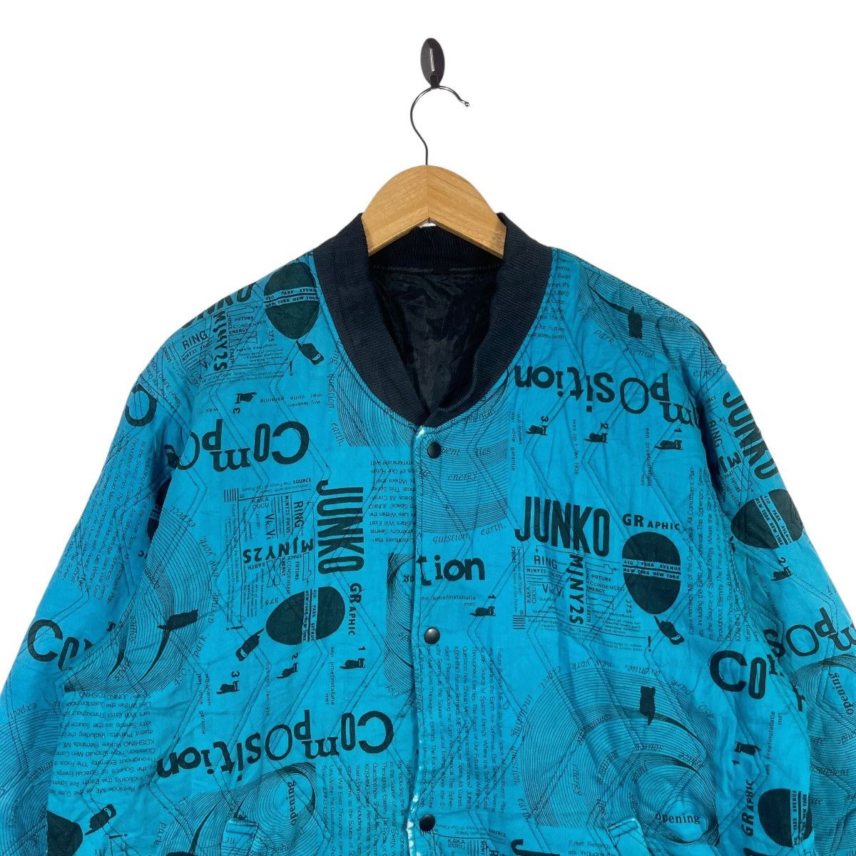Junko Shimada Vintage Junko Koshino Composition Graphic Puffer Jacket Size US L / EU 52-54 / 3 - 2 Thumbnail