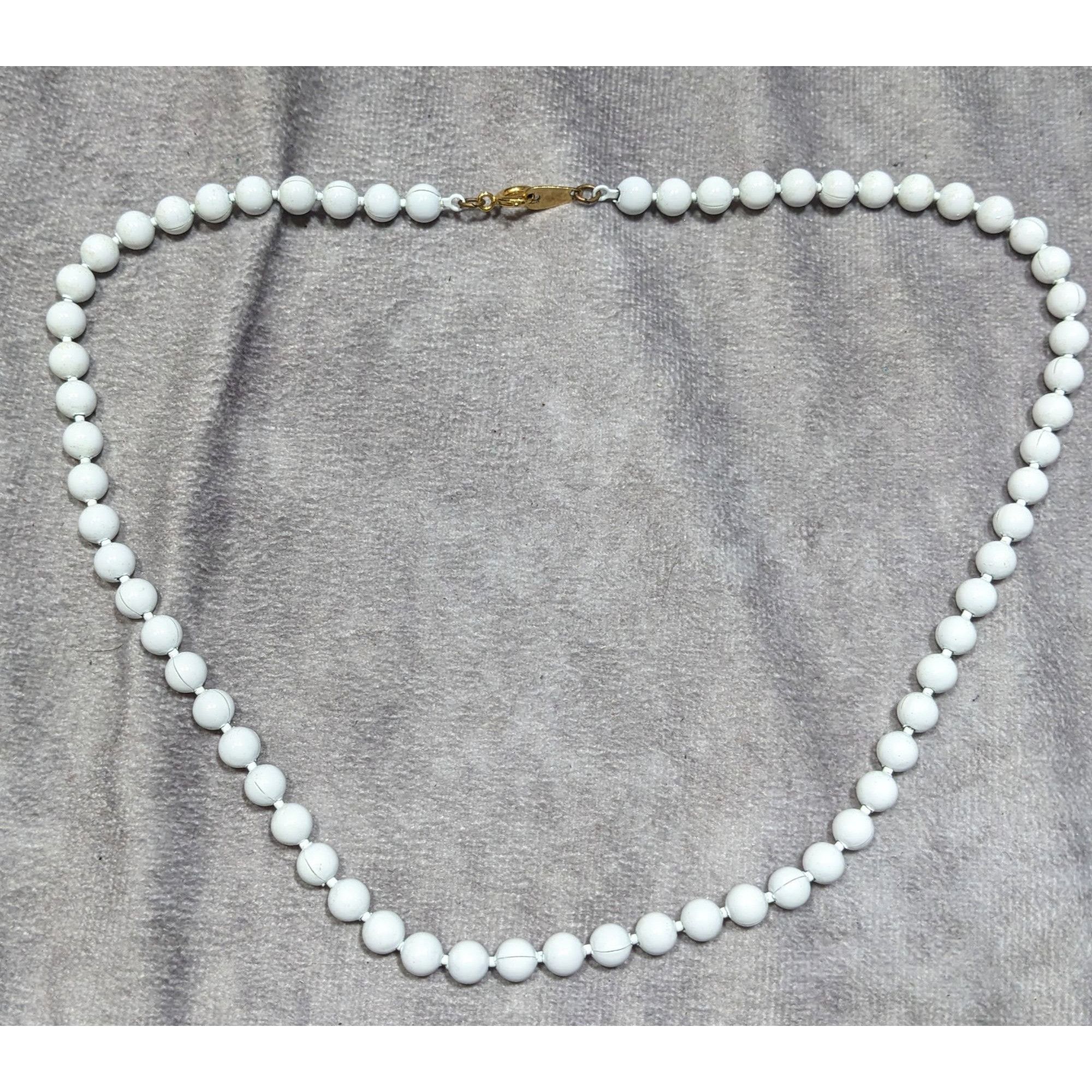 Other Vintage Oops A Daisy White Hollow Metal Beaded Necklace Size ONE SIZE - 6 Thumbnail