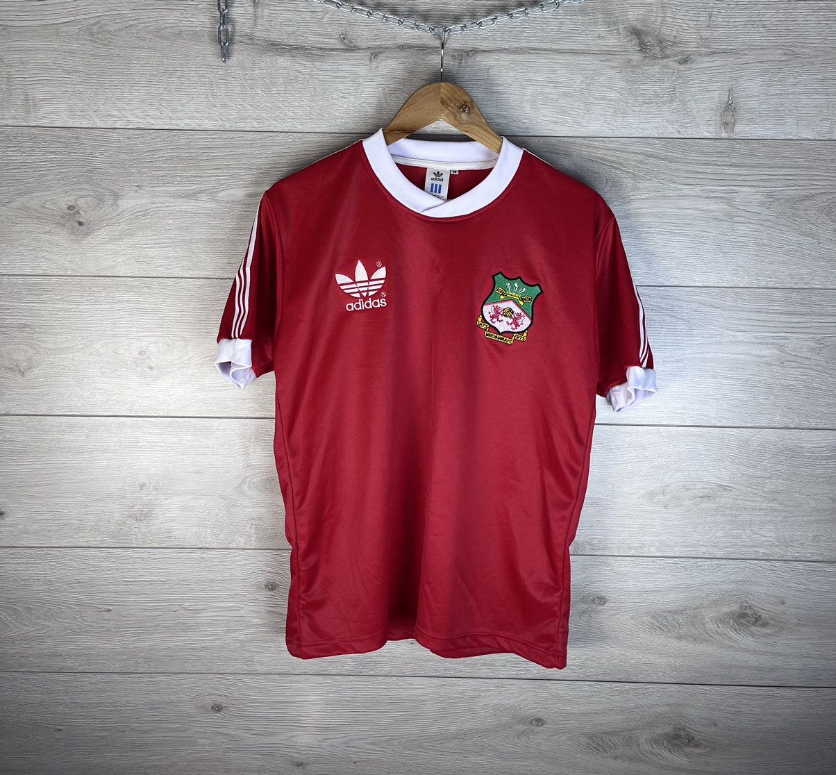 Adidas WREXHAM 1980 HOME RARE VINTAGE JERSEY RETRO FOOTBALL SHIRT Size US M / EU 48-50 / 2 - 1 Thumbnail