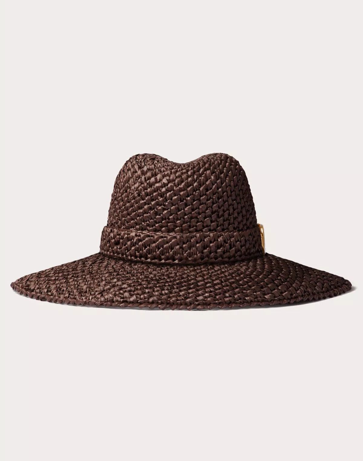 Valentino oc11z0725 Size:57/Fedora Hat In Raffia Handmade in Brown Size ONE SIZE - 1 Thumbnail