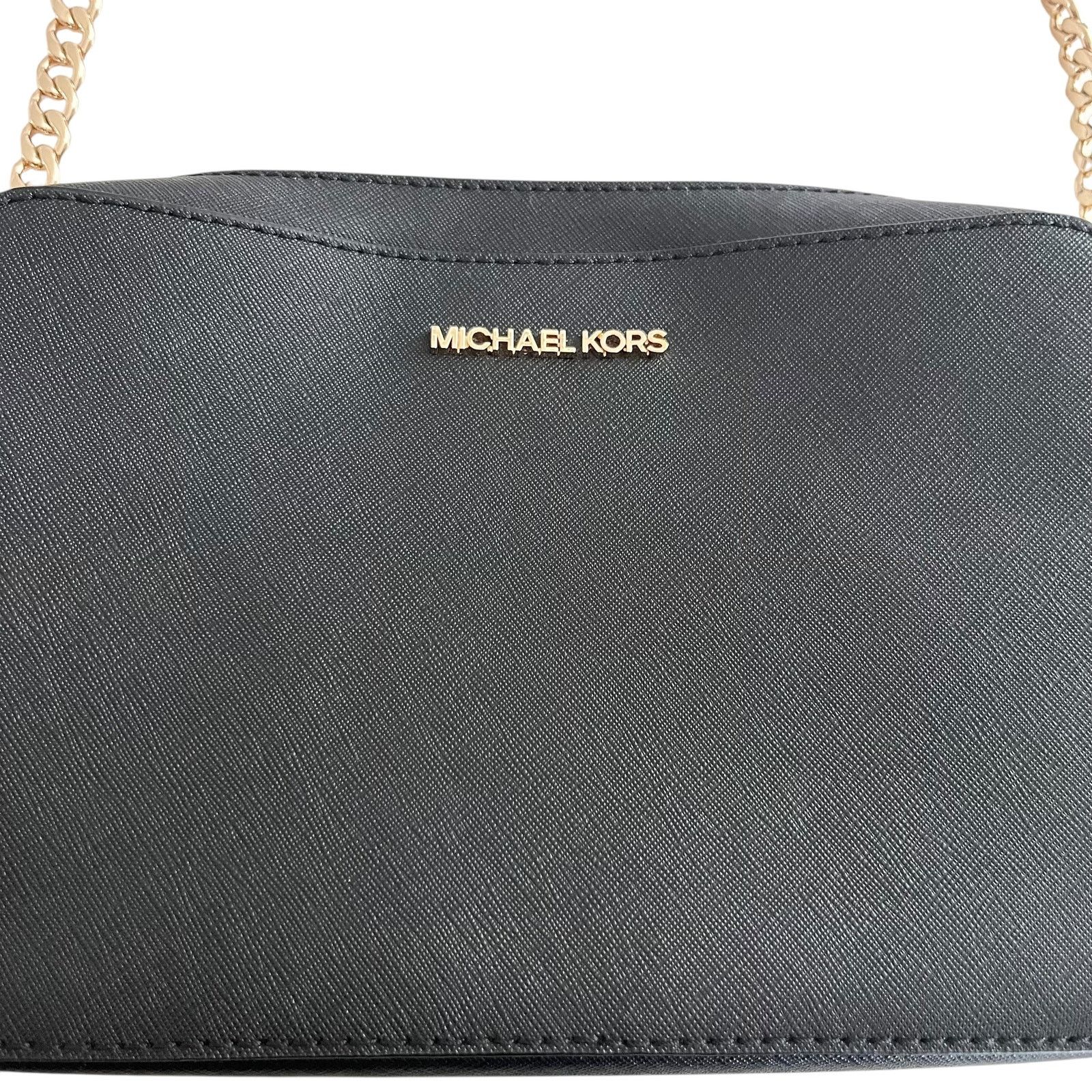 Michael Kors Michael Kors Black Jet Set Large Saffiano Crossbody Bag Size ONE SIZE - 2 Thumbnail