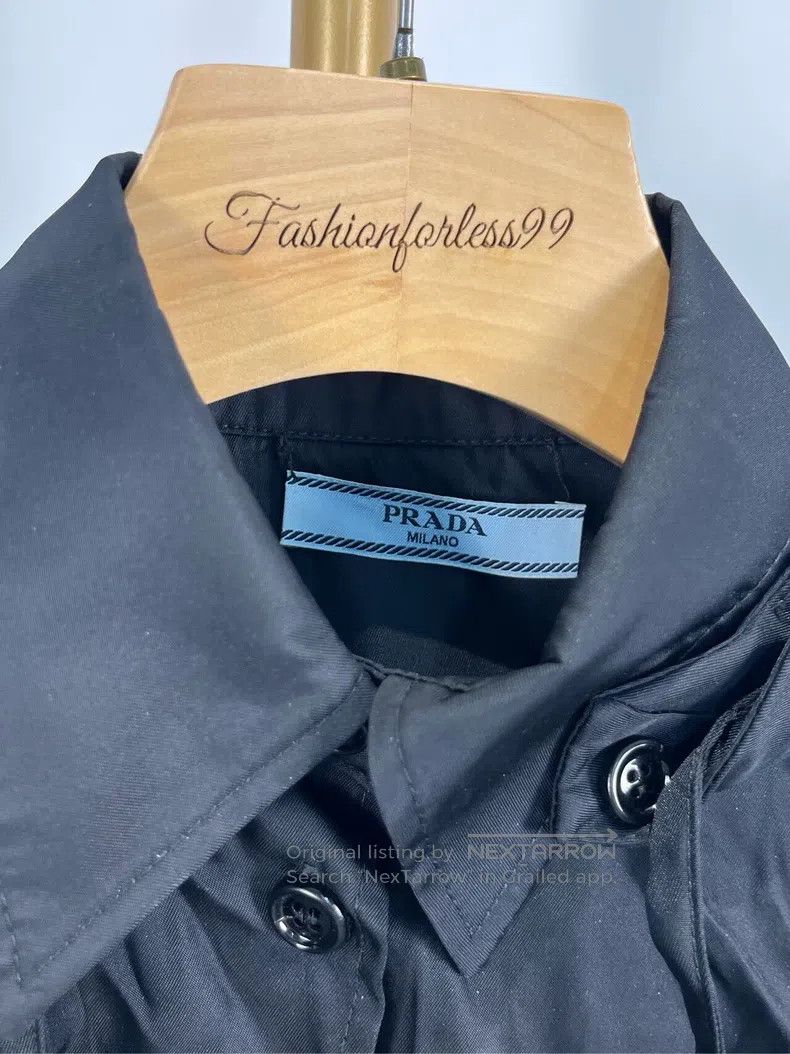 Prada Prada Black metal triangle long-sleeved jacket Size XS / US 0-2 / IT 36-38 - 4 Thumbnail
