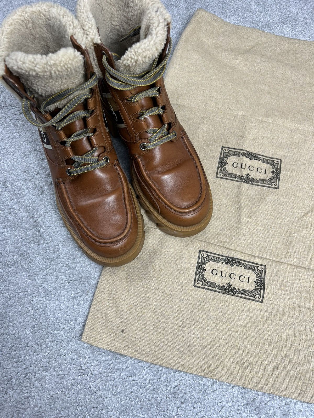 Gucci Gucci Brown “Interlocking G” Ankle Boots Size 41 Size US 7 / EU 40 - 7 Thumbnail