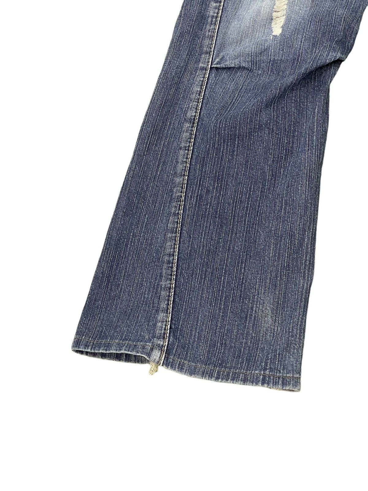 Japanese Brand Flare Jeans Edwin Cargo Faded Distress Boot Cut 8🟦8 Size US 32 / EU 48 - 5 Thumbnail