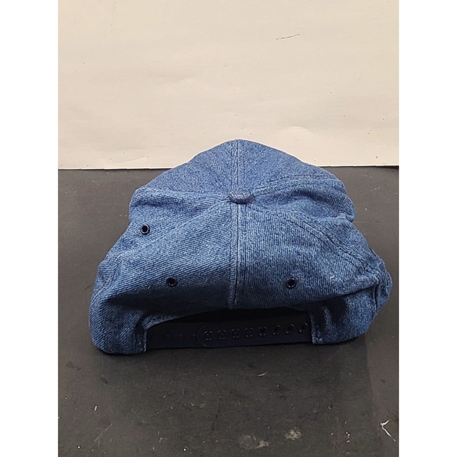 Denime VTG 80s Denim Farmer Hat Cap K-Products Blue One Size Snapback Farmers/Truckers Cap Mens Womens Boys Girls (adjust to gender? not specified) Size ONE SIZE - 5 Thumbnail