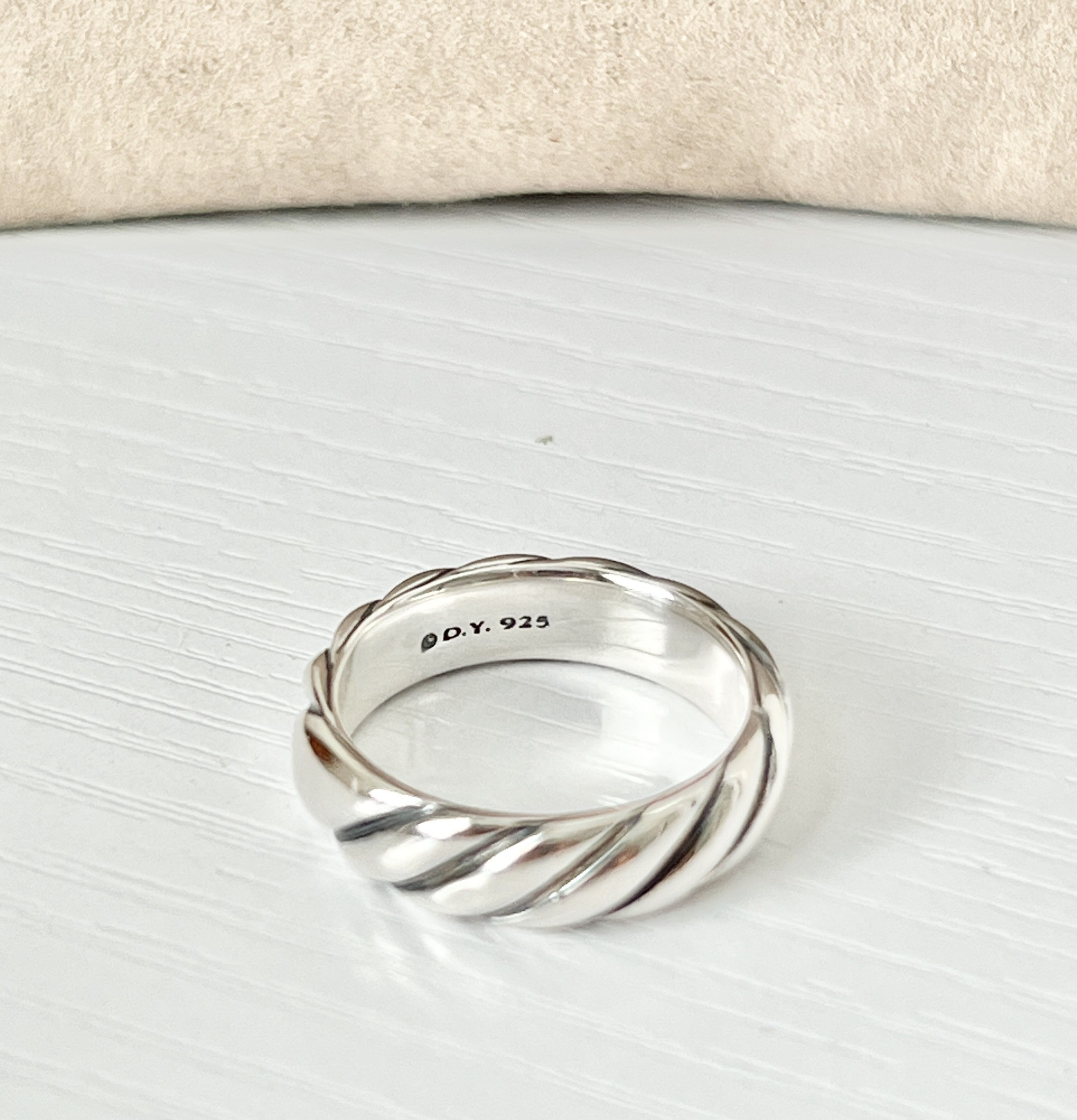 David Yurman david yurman 6mm cable band ring sterling silver size 6US Size ONE SIZE - 4 Thumbnail