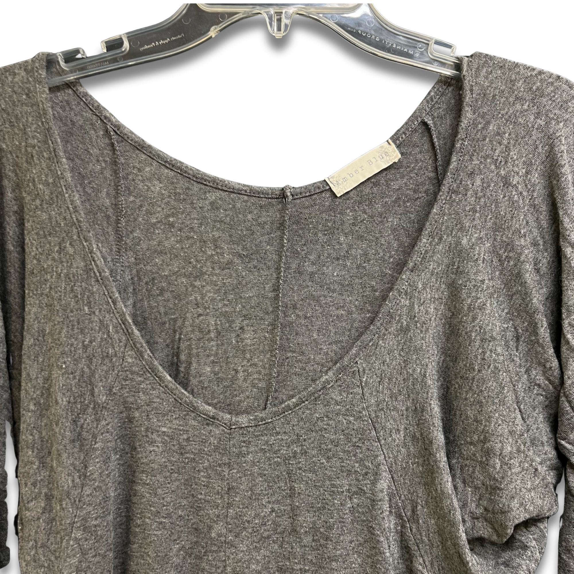 Other AMBER BLUE Gray Tunic Sweater 3/4 Sleeve Lightweight Rayon B Size M / US 6-8 / IT 42-44 - 4 Thumbnail