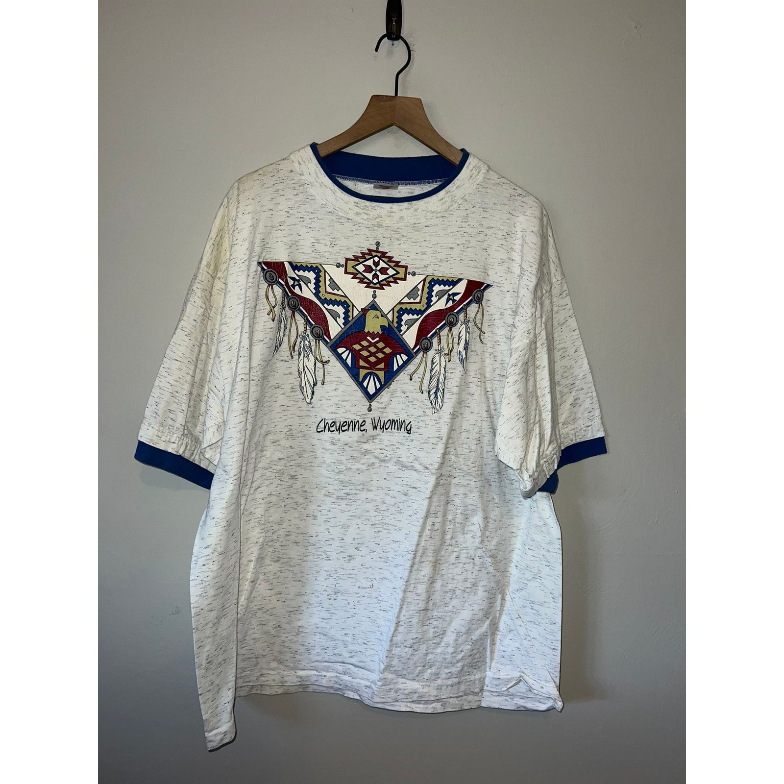 Vintage Vintage Cheyenne Shirt WY Wyoming Gray Native Tee VTG 2XL Size US XXL / EU 58 / 5 - 1 Thumbnail