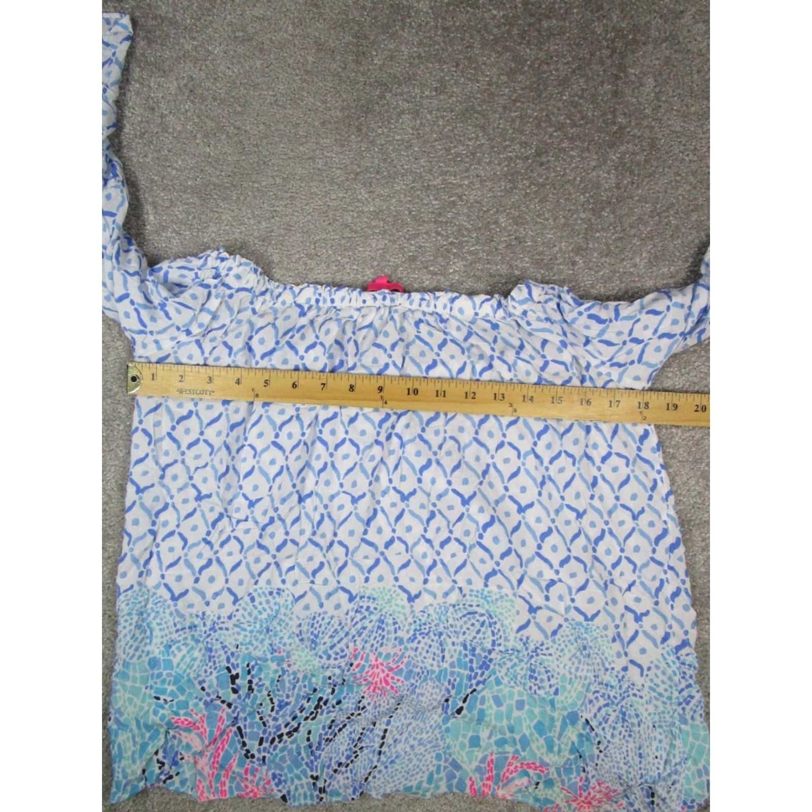 Lilly Pulitzer Lilly Pulitzer Shirt Womens Small Blue White Blouse Size S / US 4 / IT 40 - 5 Thumbnail