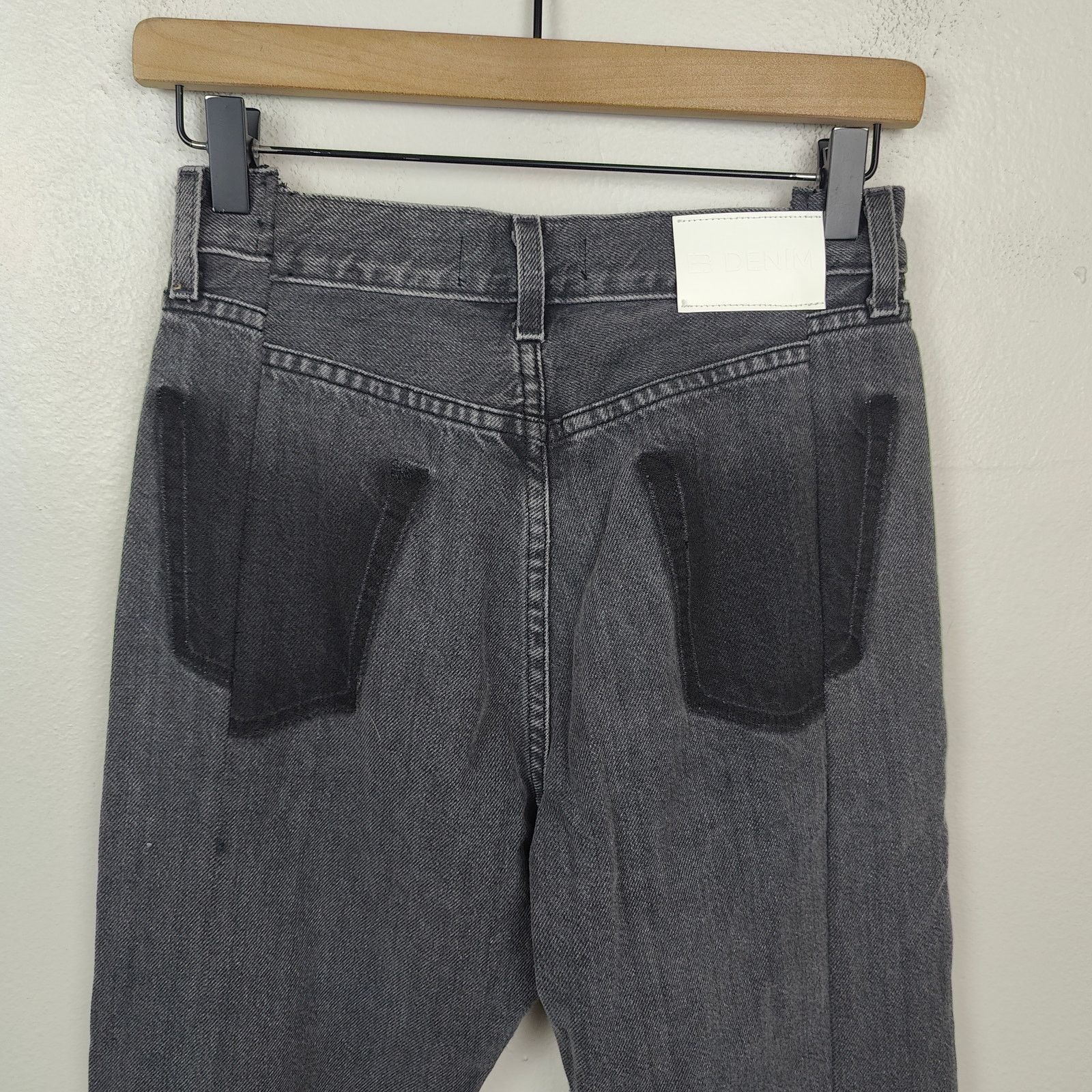 EB Denim EB Denim Jeans Womens 25 Charcoal Wash Straight Leg Pieced Size 25" / US 0 / IT 36 - 7 Thumbnail