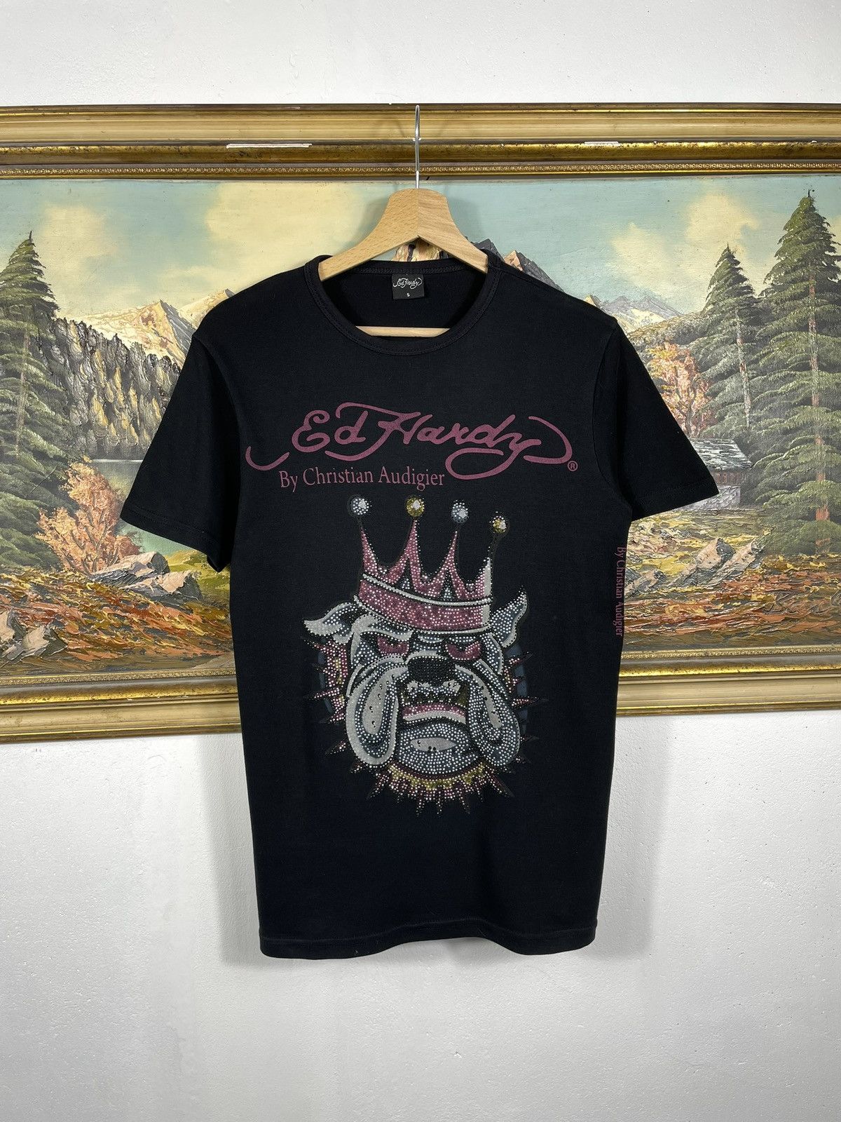 Christian Audigier × Ed Hardy × Vintage Ed Hardy Retro 00s Tees Short Sleeve Affliction Grunge Cyber Size S / US 4 / IT 40 - 1 Thumbnail