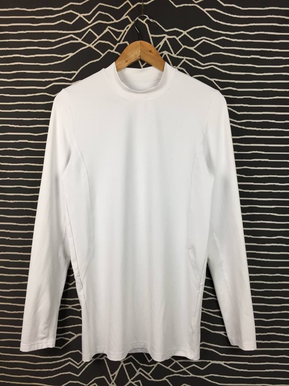 Lacoste Lacoste Sport Men's White Long Sleeve Mock Neck Base Layer Size US S / EU 44-46 / 1 - 1 Thumbnail