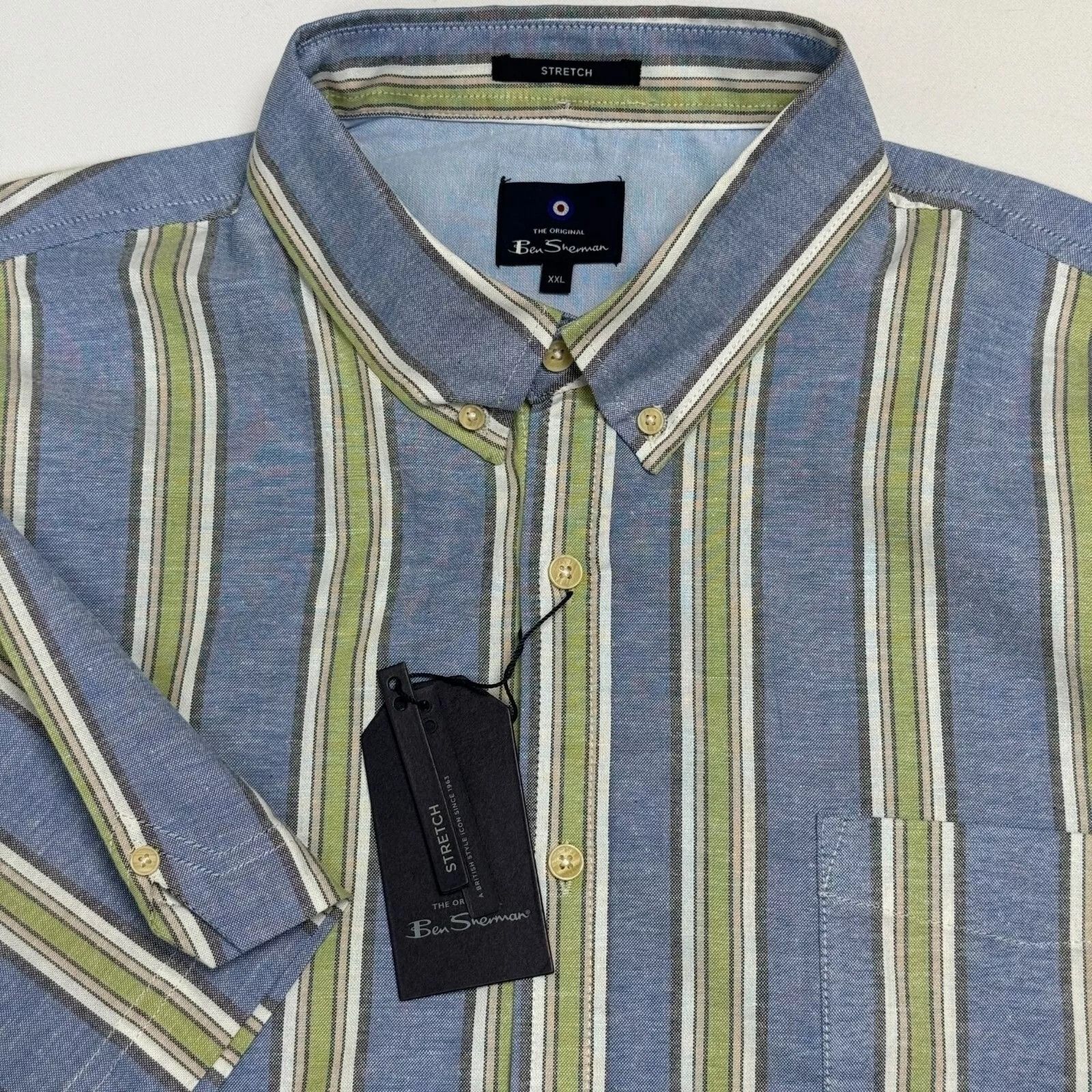 Ben Sherman Ben Sherman Mens Casual Button-Down Stretch Shirt NEW 2XL Size US XXL / EU 58 / 5 - 1 Thumbnail