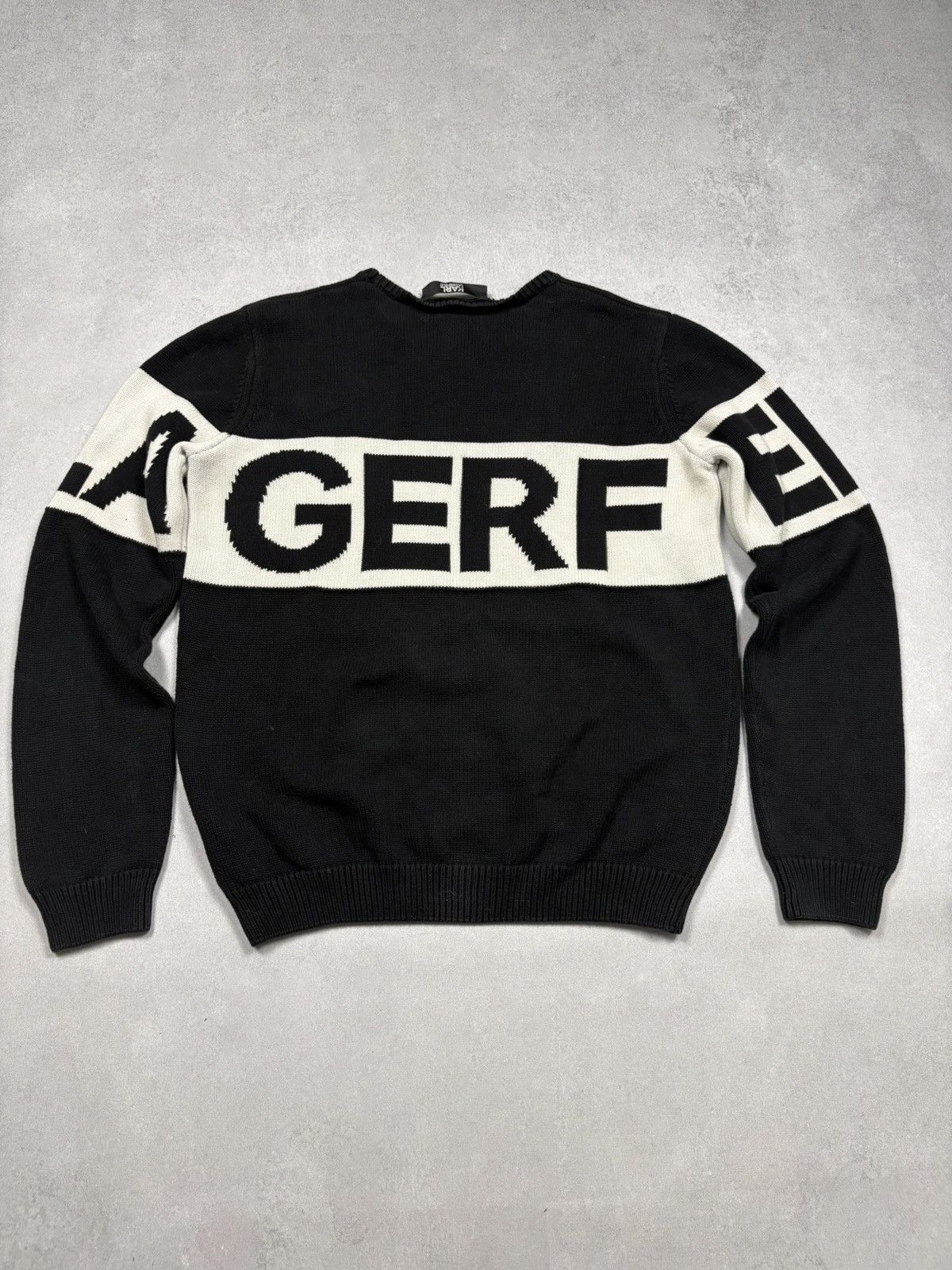 Karl Lagerfeld Karl Lagerfeld Logo Knit Sweater Black Big Graphic S-M Size US S / EU 44-46 / 1 - 2 Thumbnail