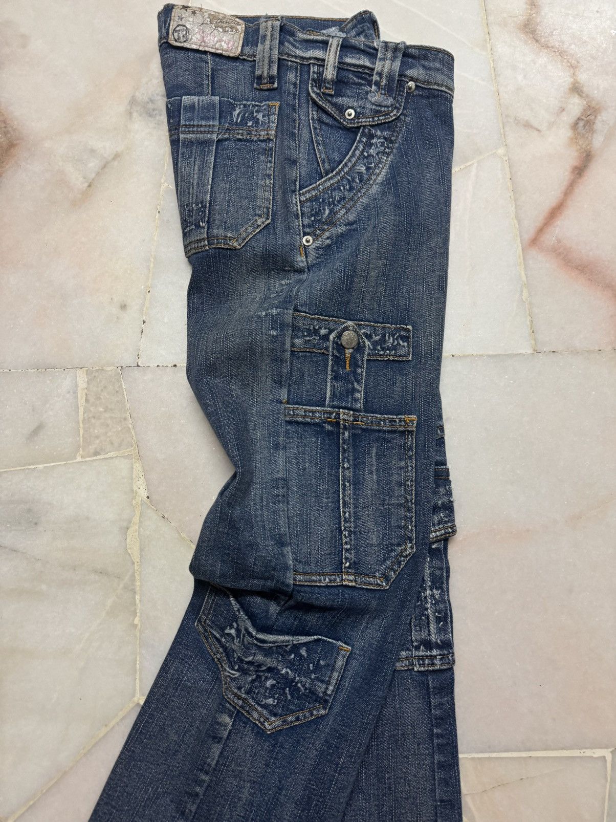 20471120 💥RARE💥JAPANESE CARGO JEANS MULTIPOCKET STYLE WASHED JEAN Size US 28 / EU 44 - 11 Thumbnail
