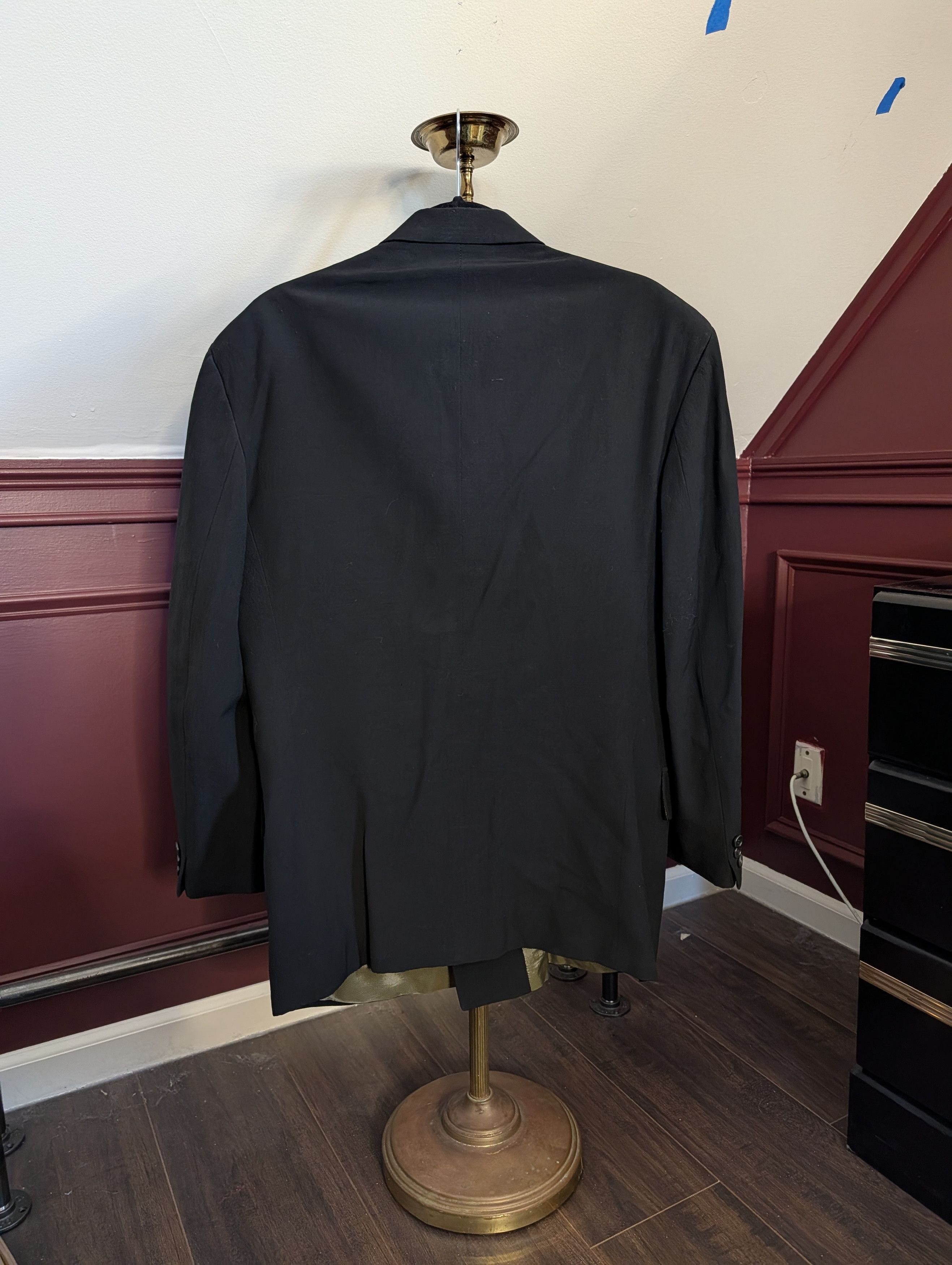 Other RENE LEZARD black double breasted blazer textured VTG Size 42S - 6 Thumbnail